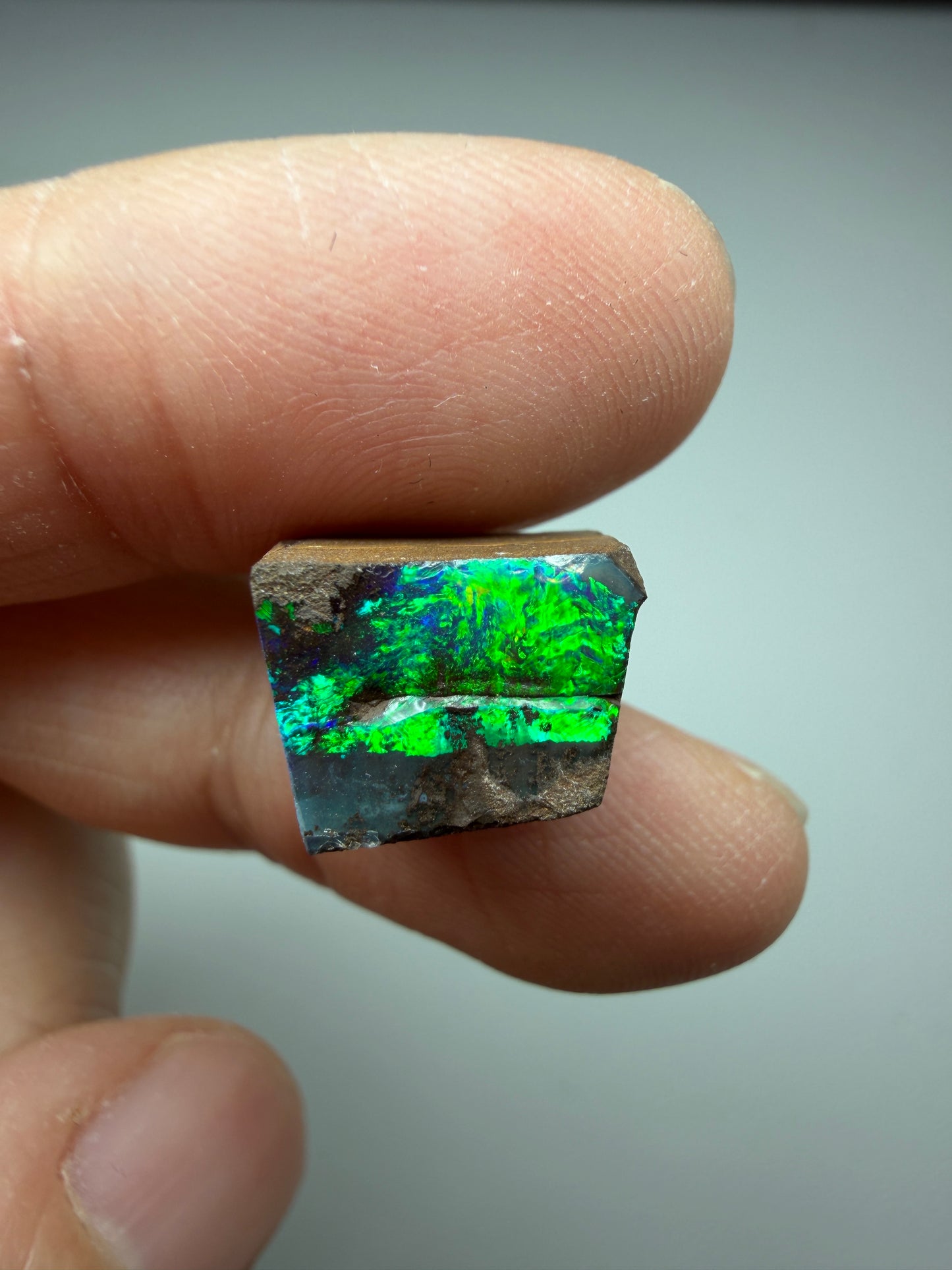 Boulder Opal Natural Single Split. 10.50 Carats