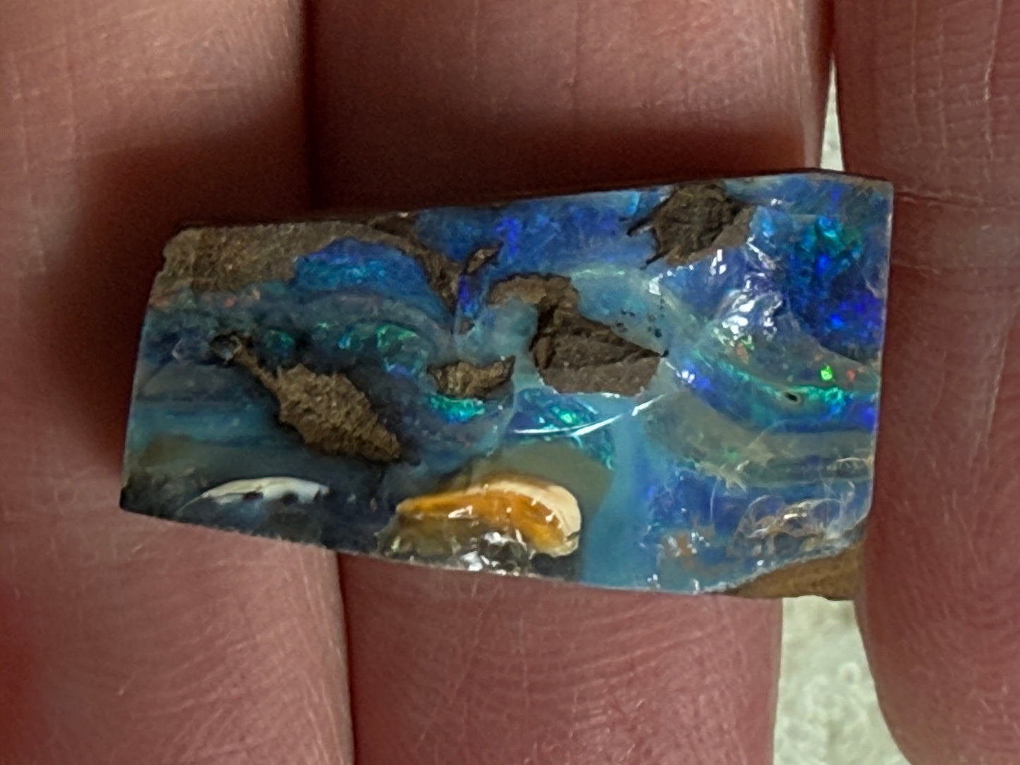 Split Pair Boulder Opal Rubs. 42 Carats
