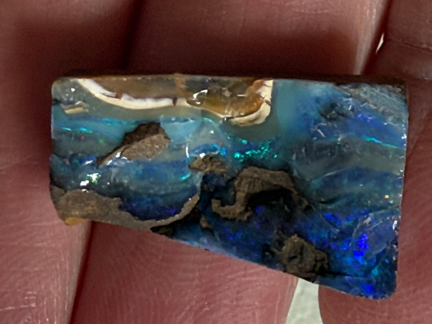Split Pair Boulder Opal Rubs. 42 Carats