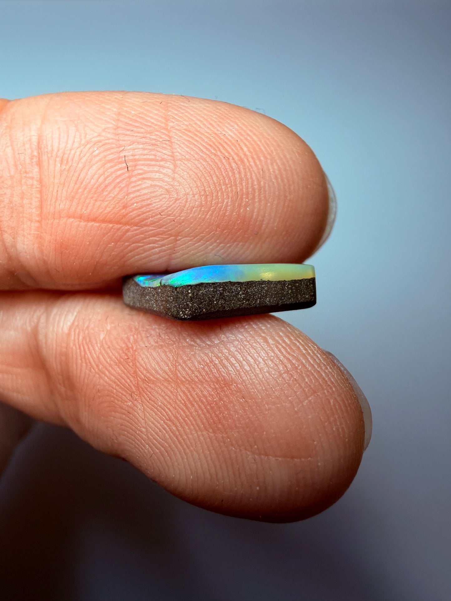 Vivid Waterfall. Solid Boulder Opal. 2.15 Ct