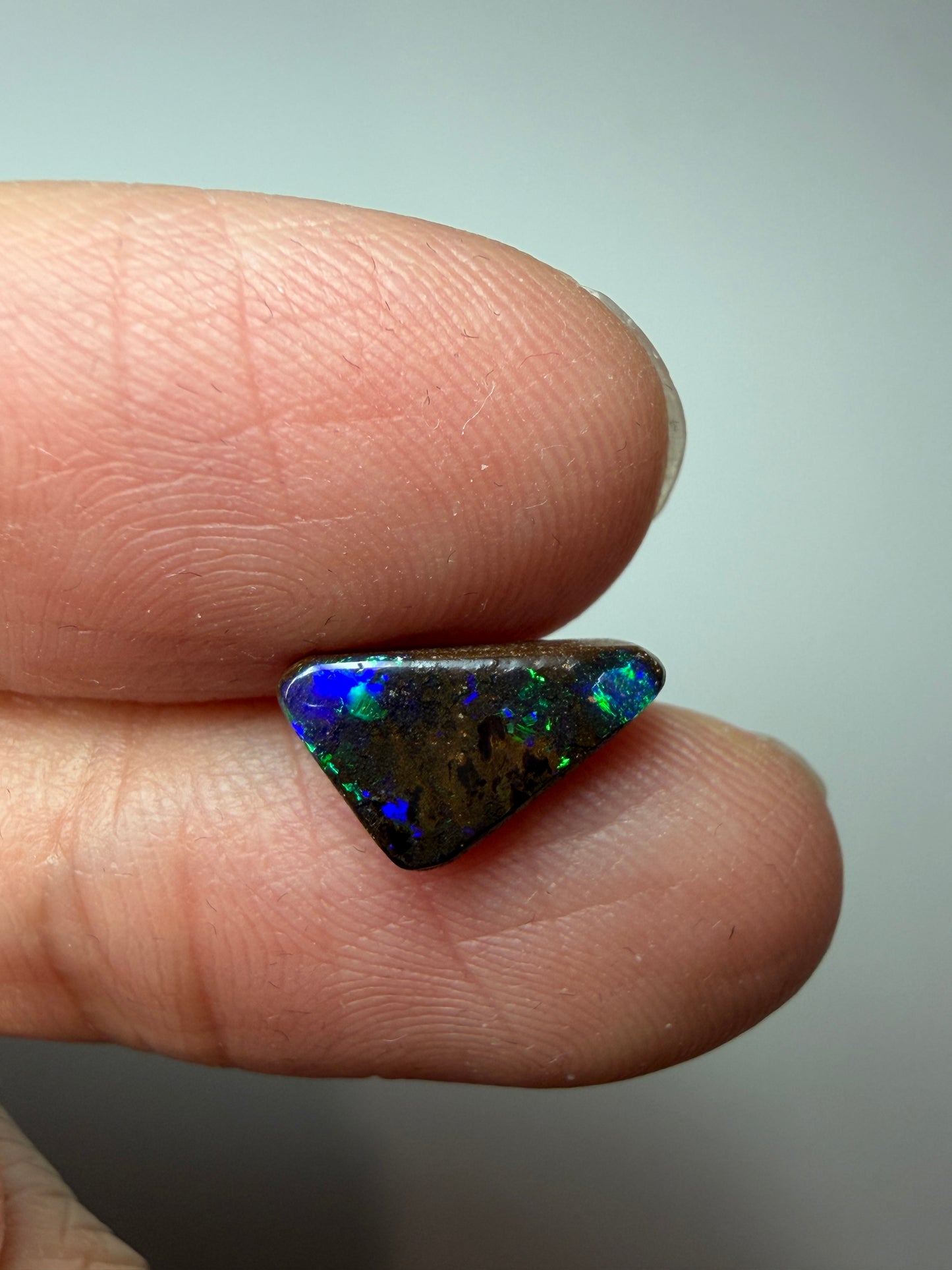 Matrix Triangle. Solid Boulder Opal. 1.65 Ct