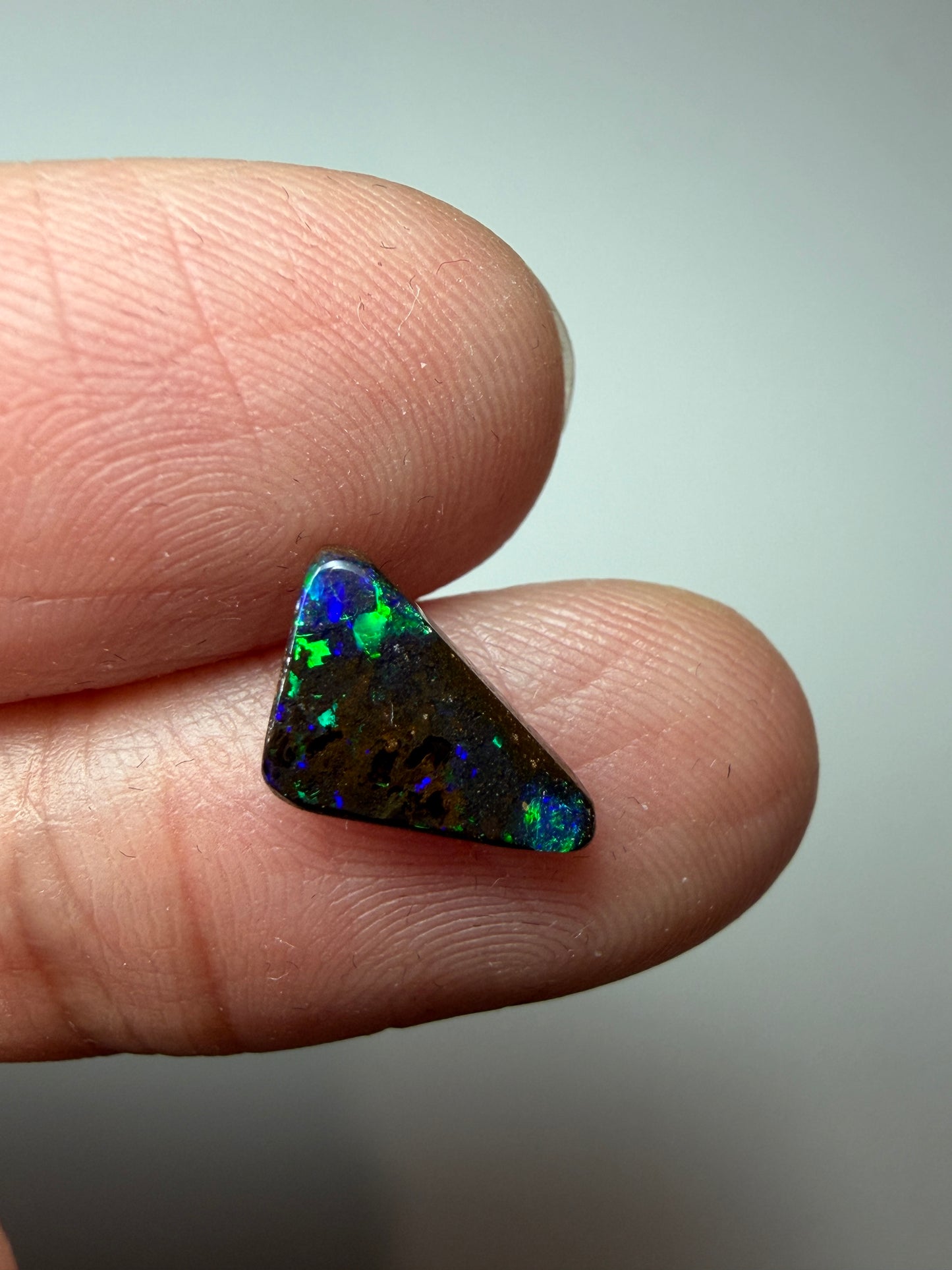Matrix Triangle. Solid Boulder Opal. 1.65 Ct