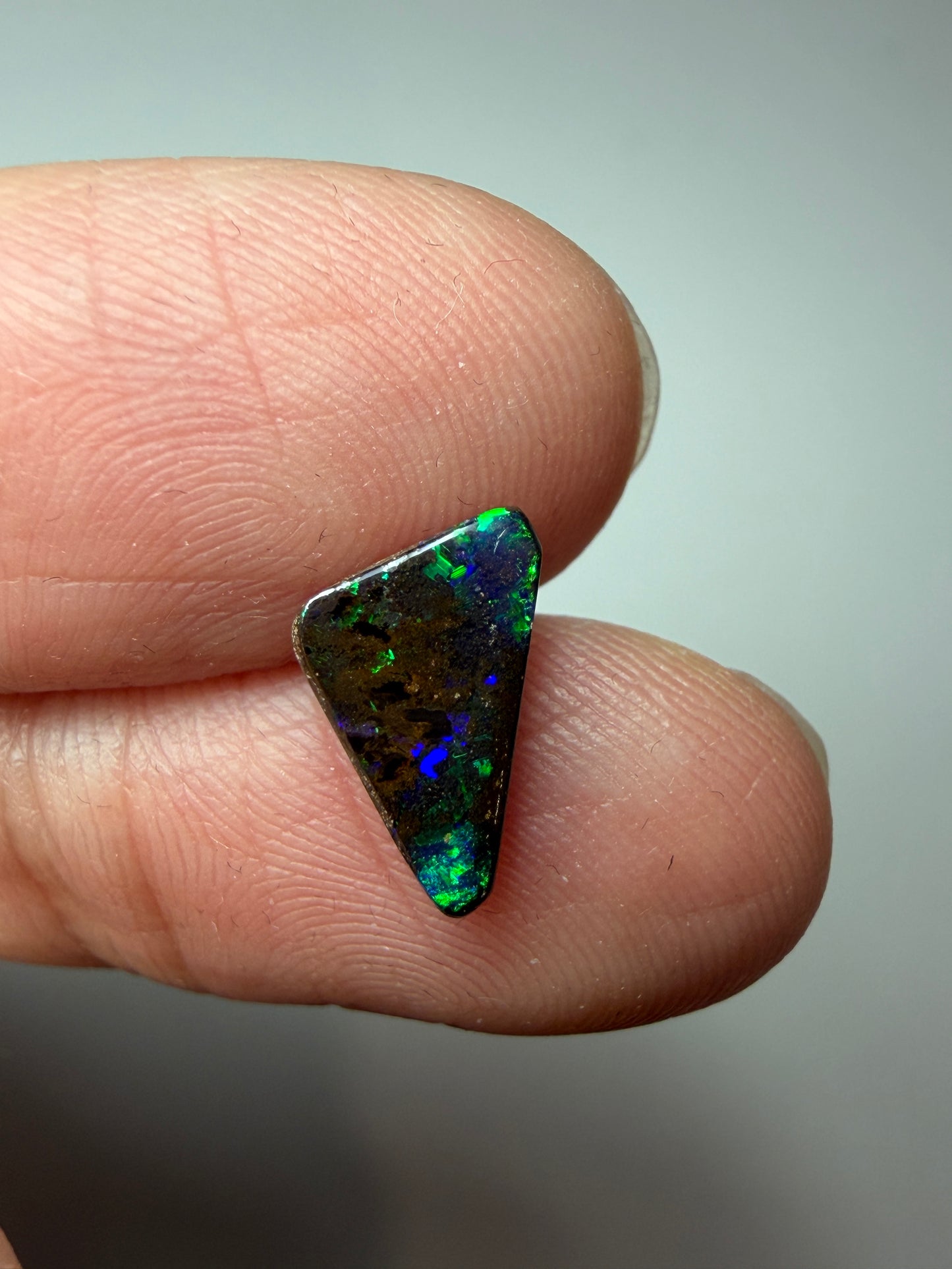 Matrix Triangle. Solid Boulder Opal. 1.65 Ct