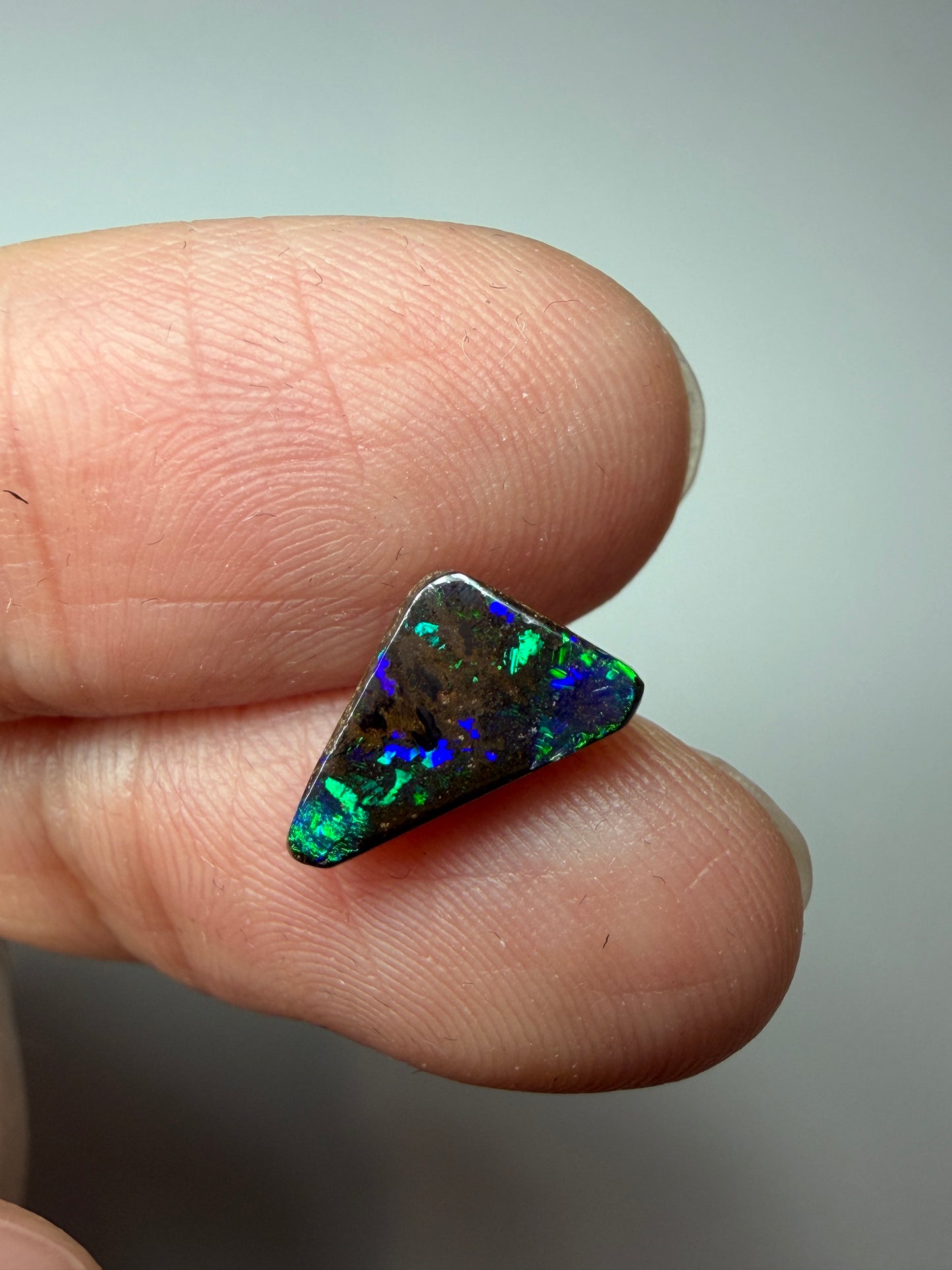 Matrix Triangle. Solid Boulder Opal. 1.65 Ct