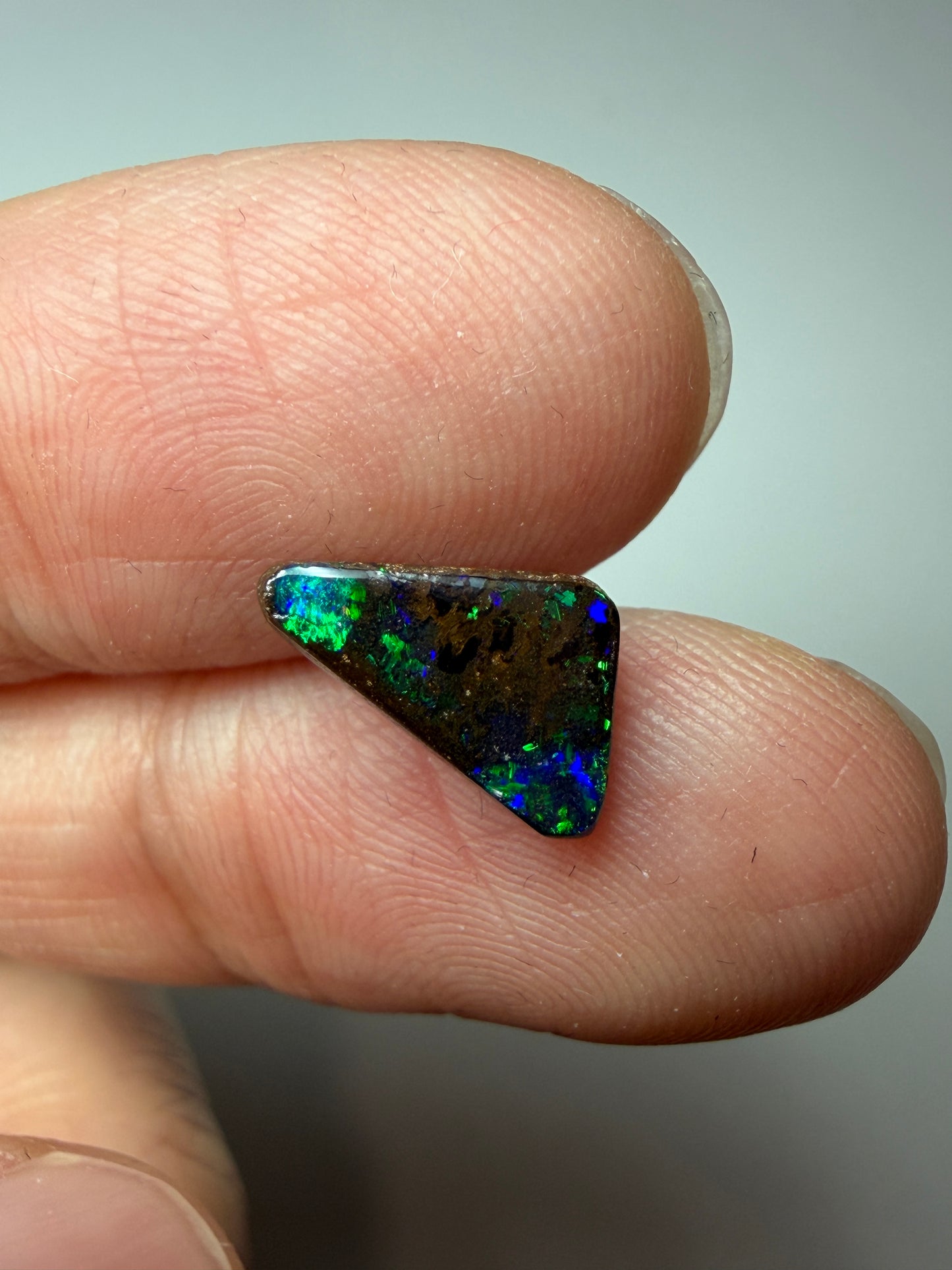 Matrix Triangle. Solid Boulder Opal. 1.65 Ct
