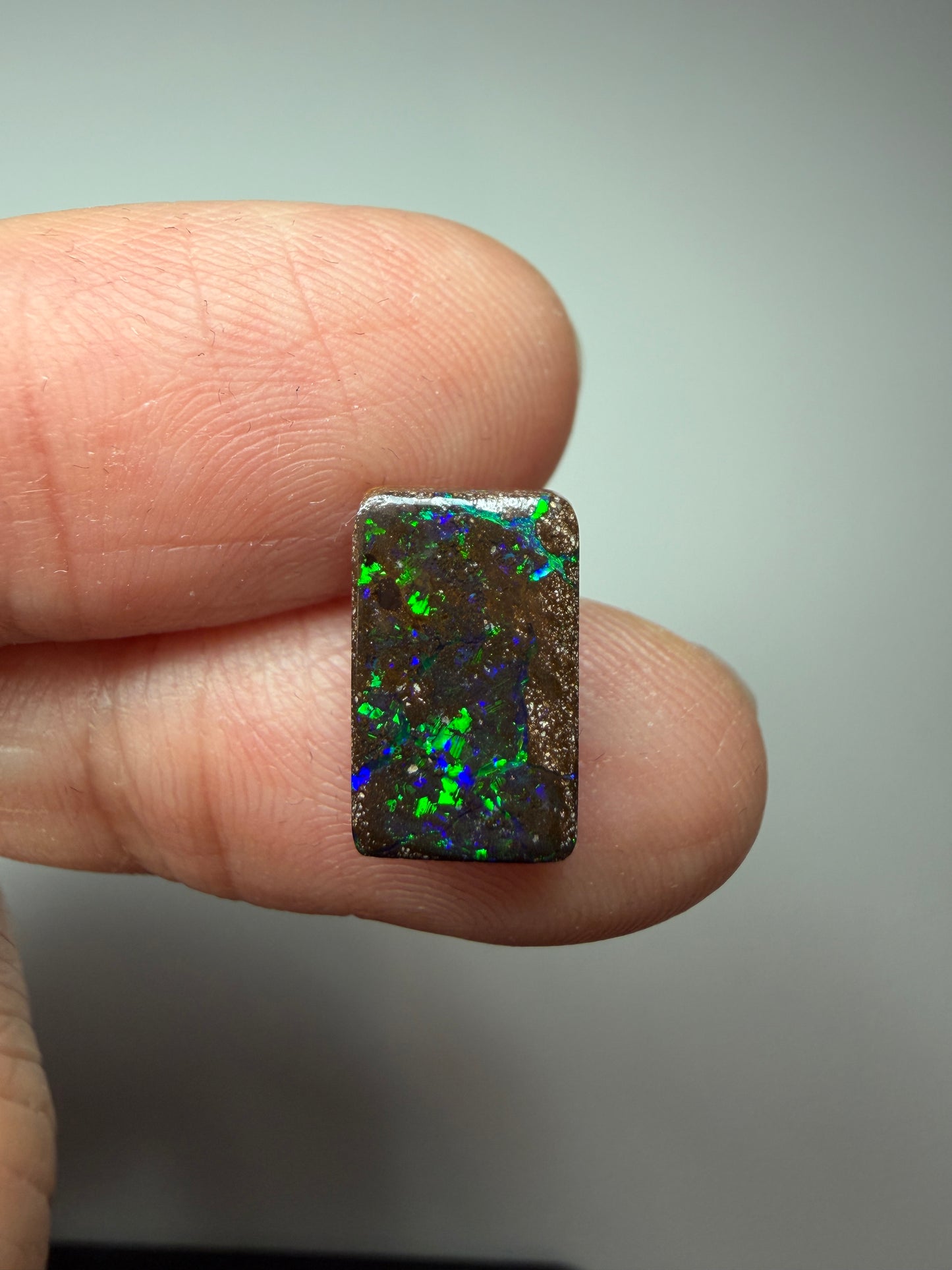 Matrix Rectangle. Solid Boulder Opal. 3.60 Ct