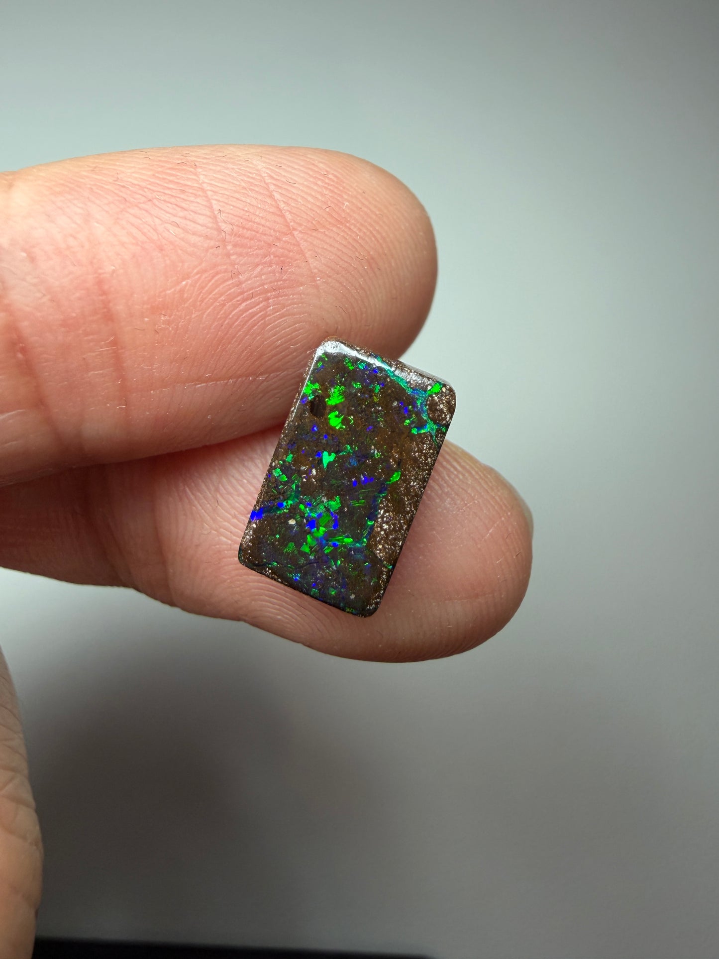 Matrix Rectangle. Solid Boulder Opal. 3.60 Ct