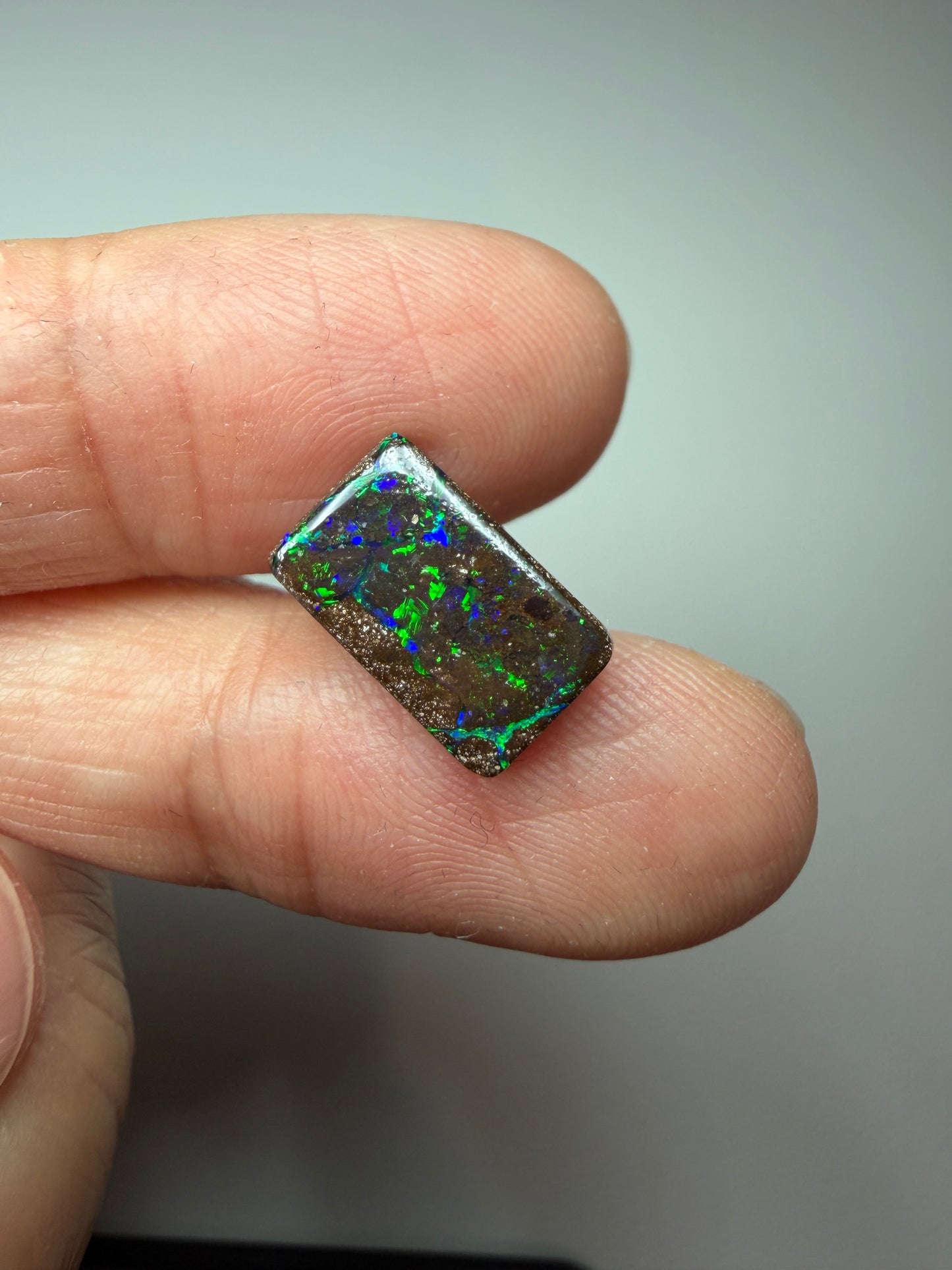 Matrix Rectangle. Solid Boulder Opal. 3.60 Ct