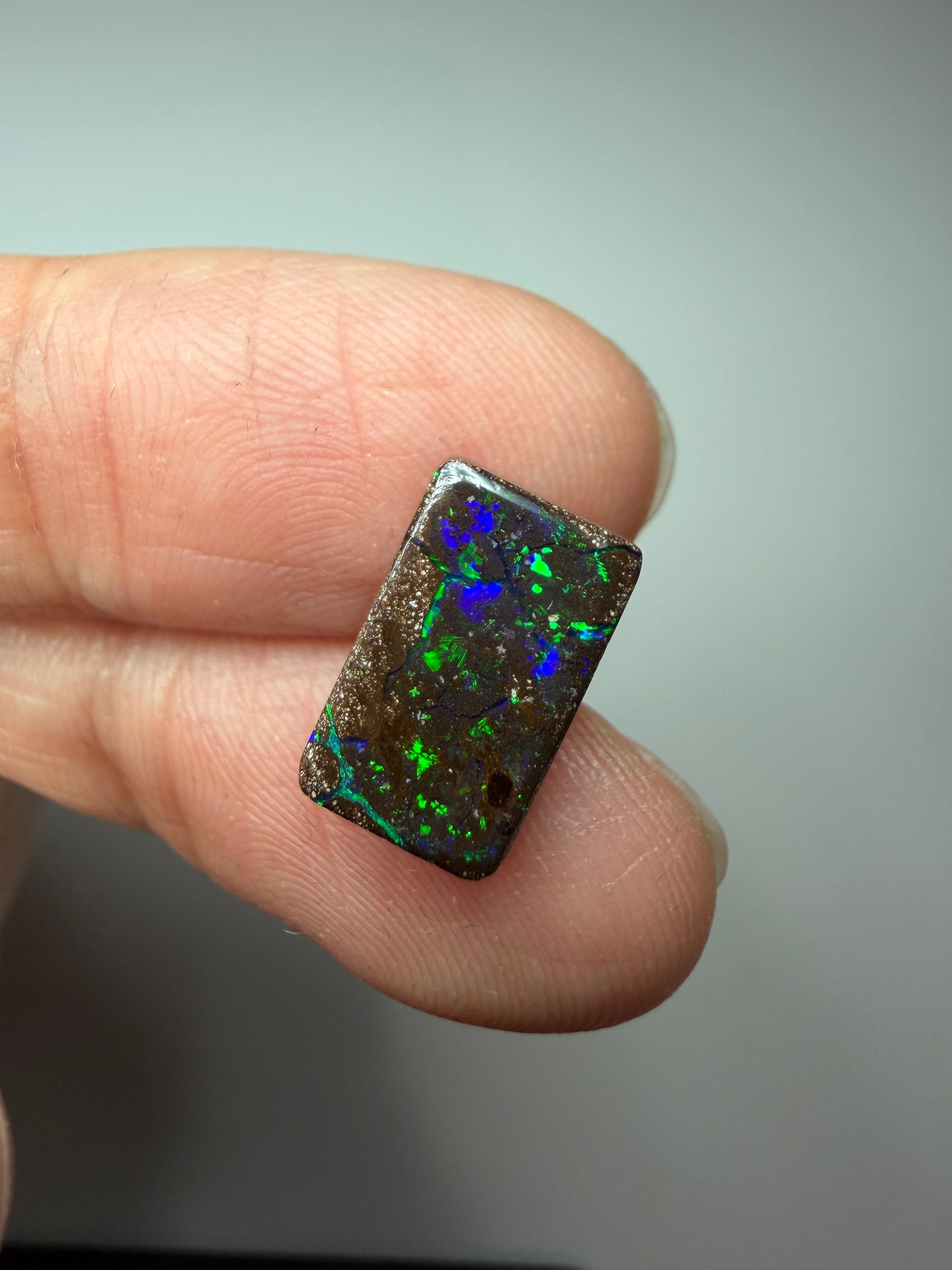 Matrix Rectangle. Solid Boulder Opal. 3.60 Ct