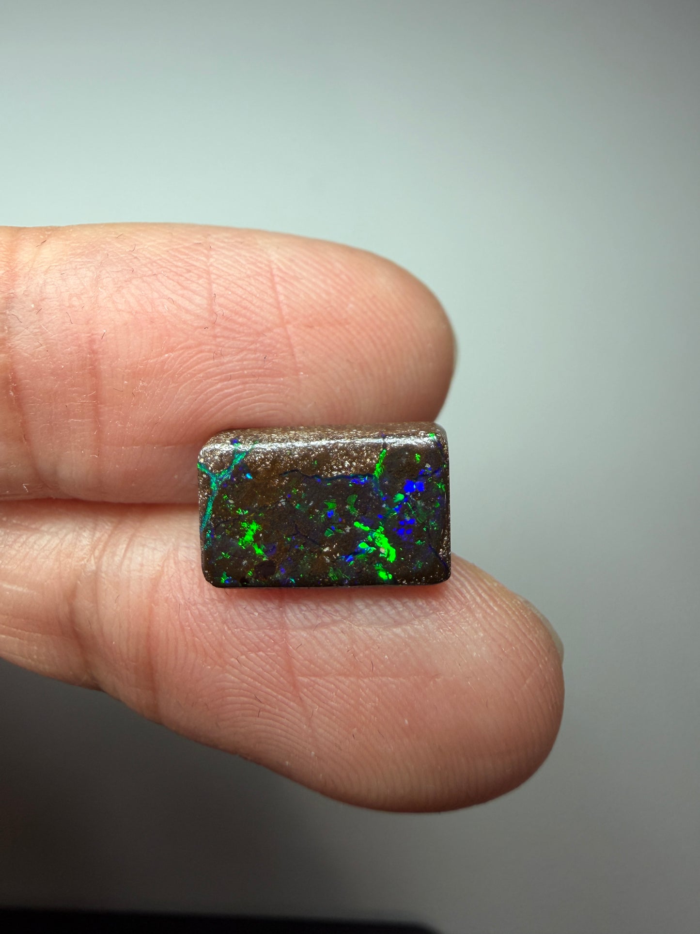 Matrix Rectangle. Solid Boulder Opal. 3.60 Ct