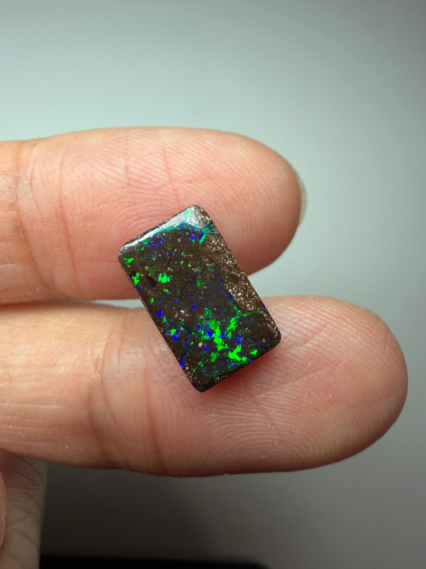 Matrix Rectangle. Solid Boulder Opal. 3.60 Ct