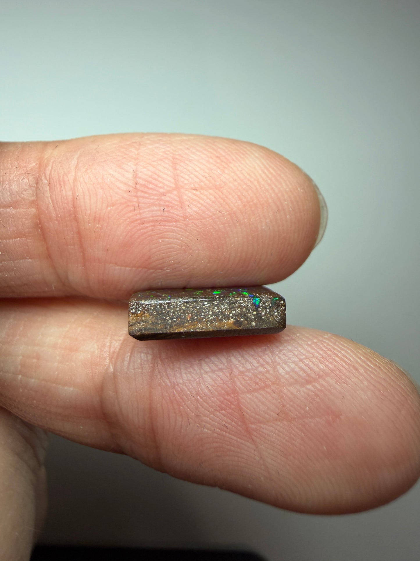 Matrix Rectangle. Solid Boulder Opal. 3.60 Ct