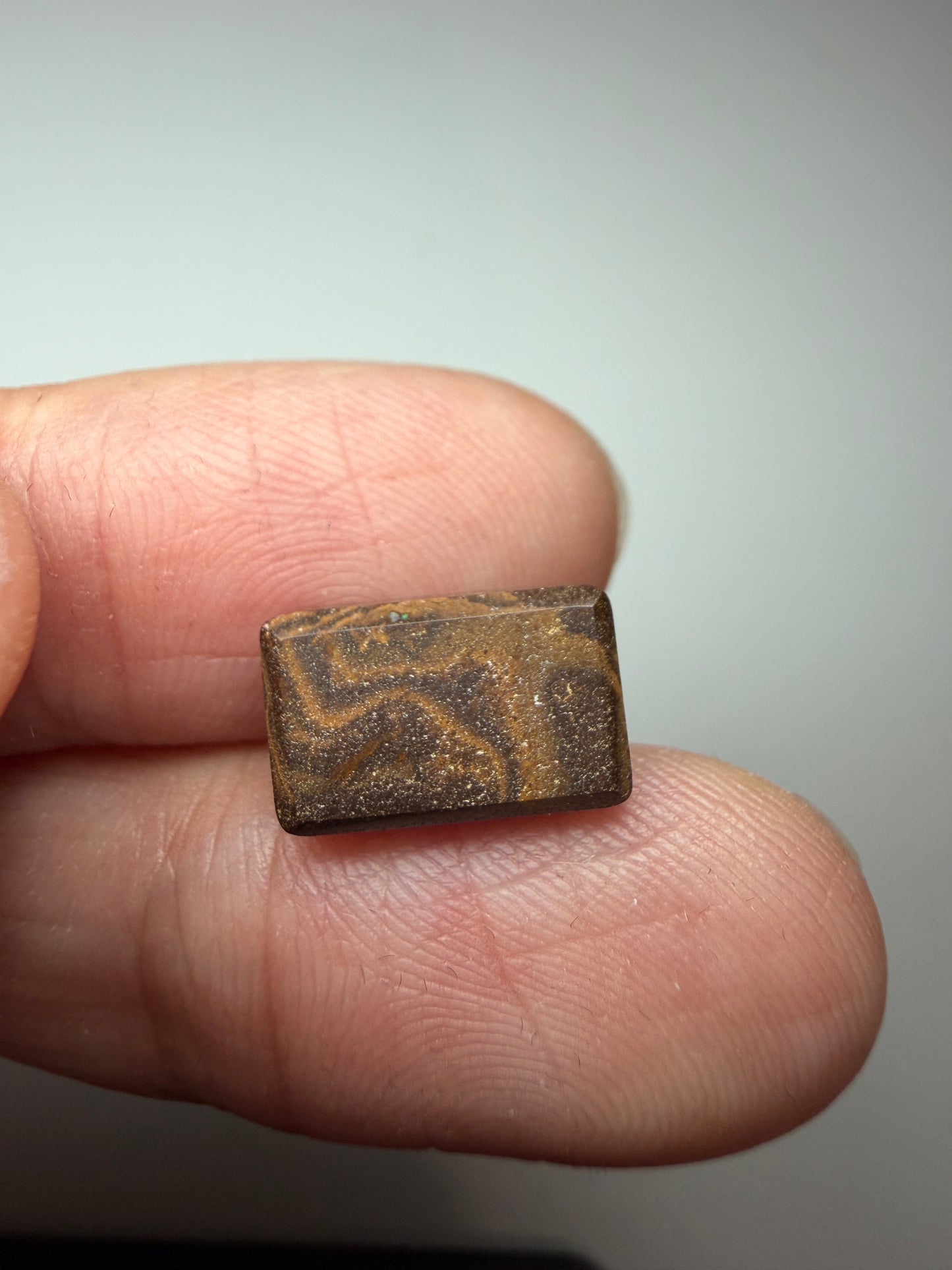 Matrix Rectangle. Solid Boulder Opal. 3.60 Ct