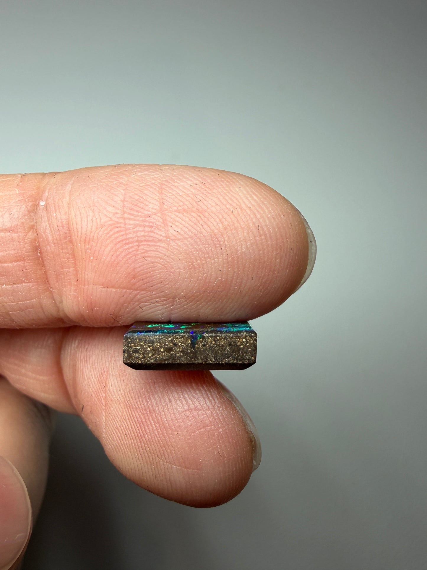 Matrix Squares. Solid Boulder Opal Pair. 9.00 Ct