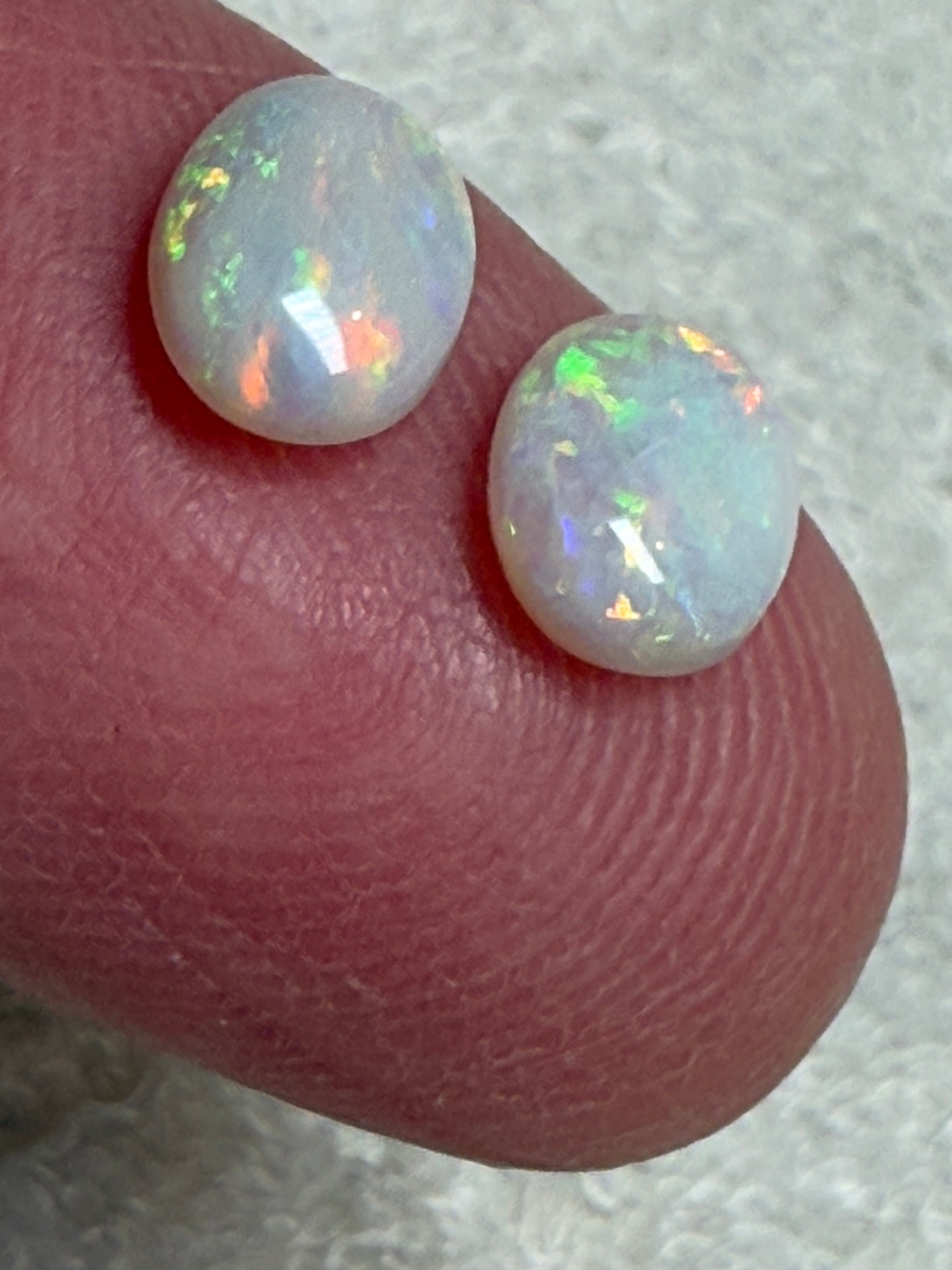 Pastel Perfect. Lightning Ridge Opal Pair. 2.22 Ct