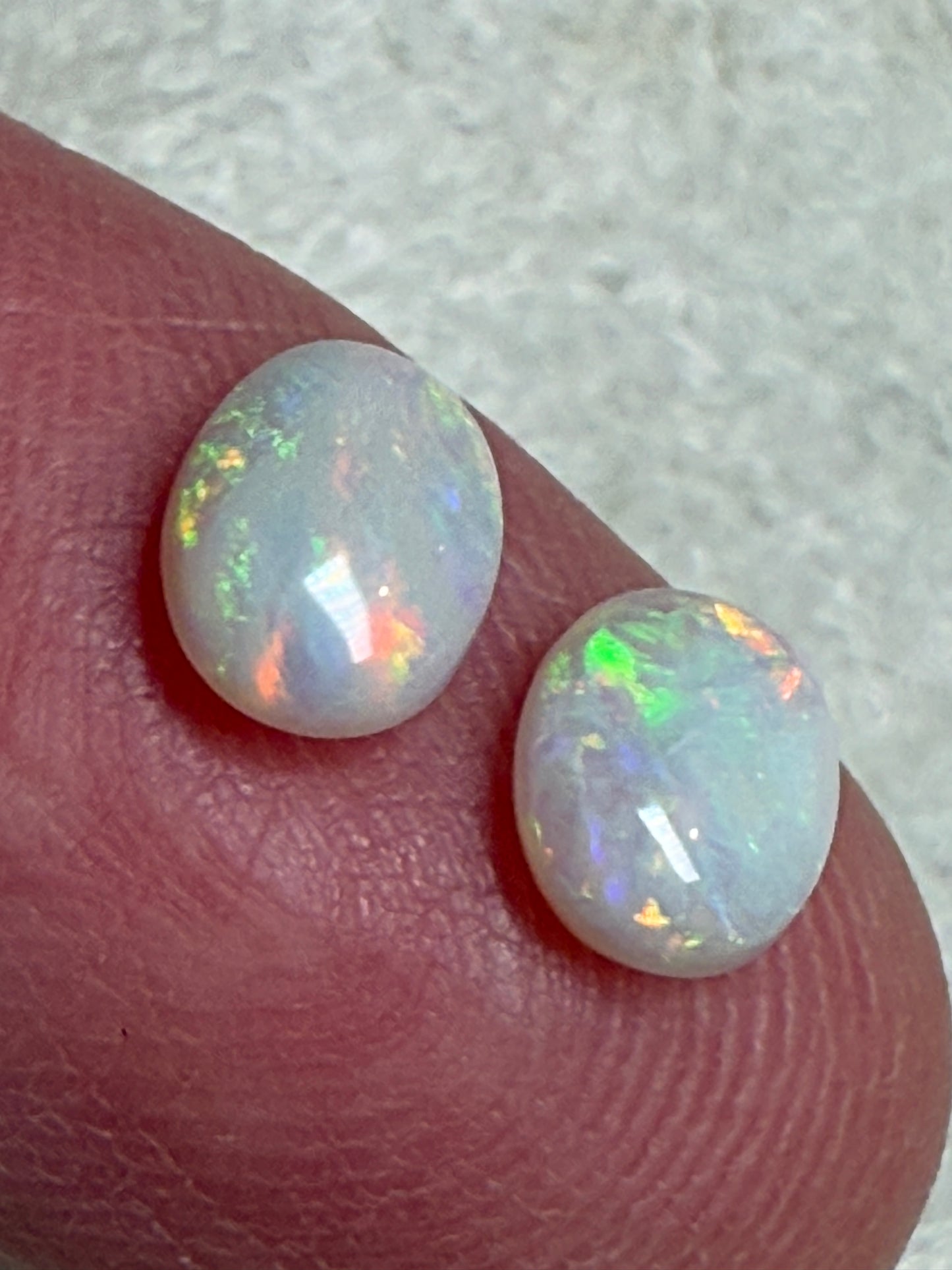 Pastel Perfect. Lightning Ridge Opal Pair. 2.22 Ct