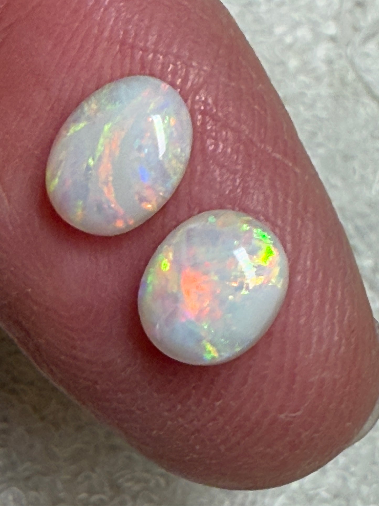Pastel Perfect. Lightning Ridge Opal Pair. 2.22 Ct