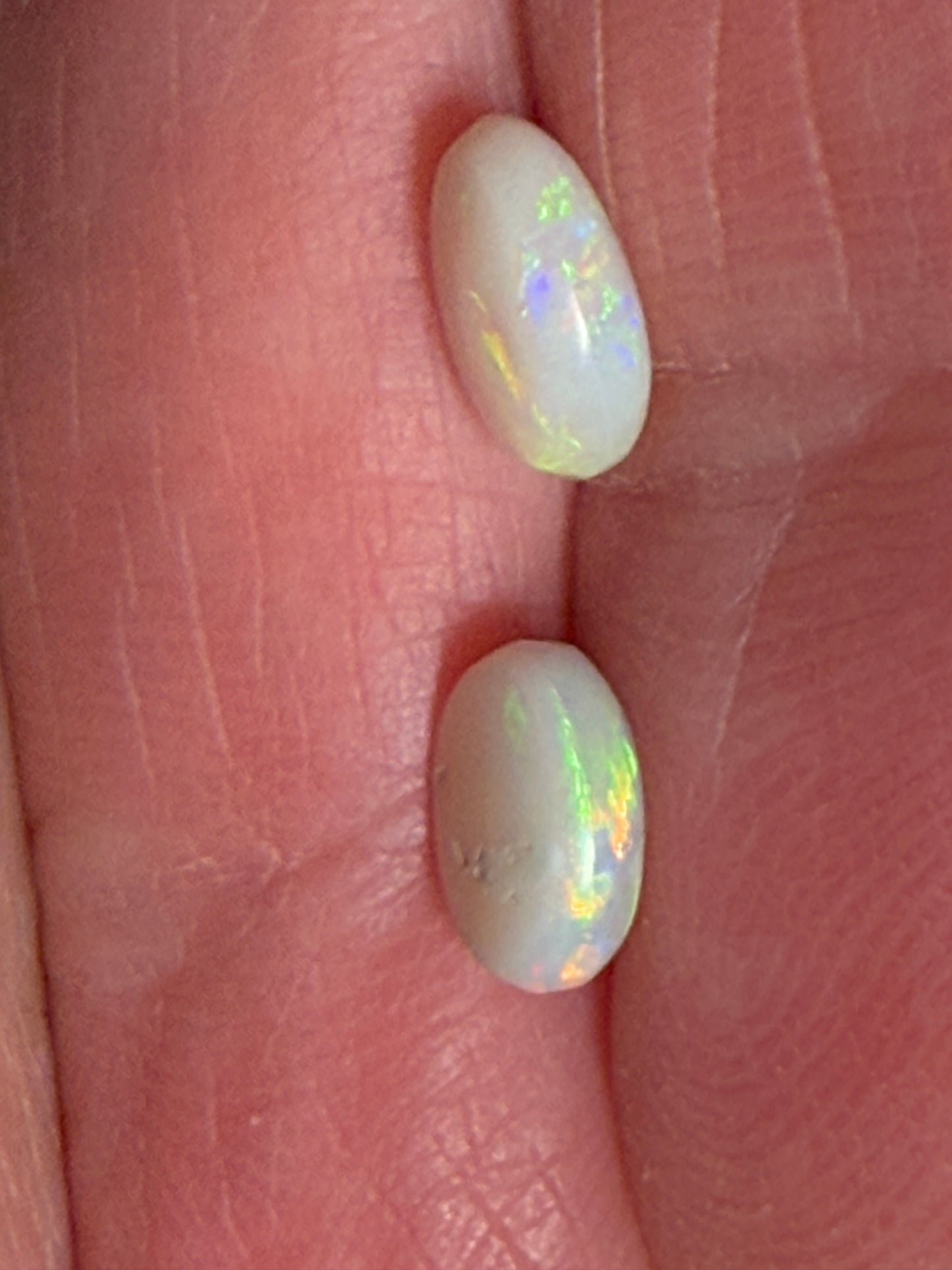 Pastel Perfect. Lightning Ridge Opal Pair. 2.22 Ct