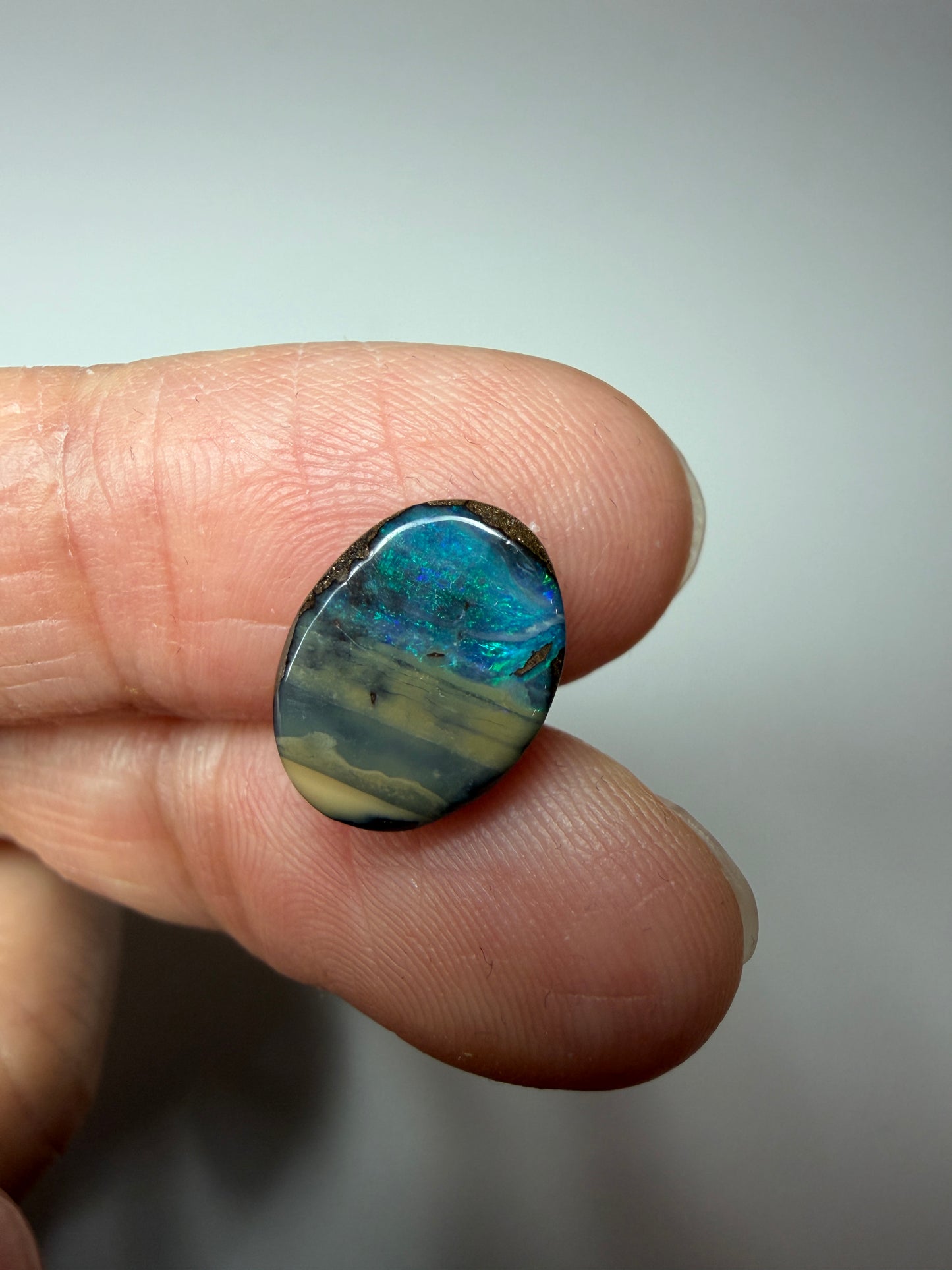 Sandy Beach. Solid Boulder Opal. 3.10 Ct