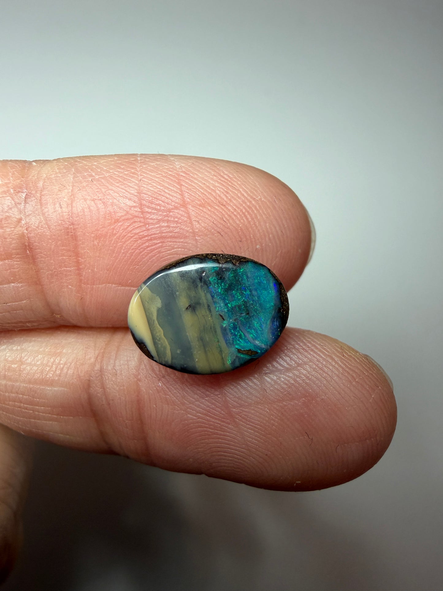 Sandy Beach. Solid Boulder Opal. 3.10 Ct
