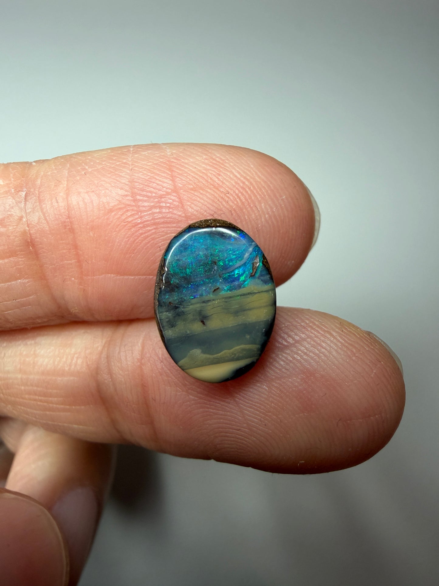 Sandy Beach. Solid Boulder Opal. 3.10 Ct