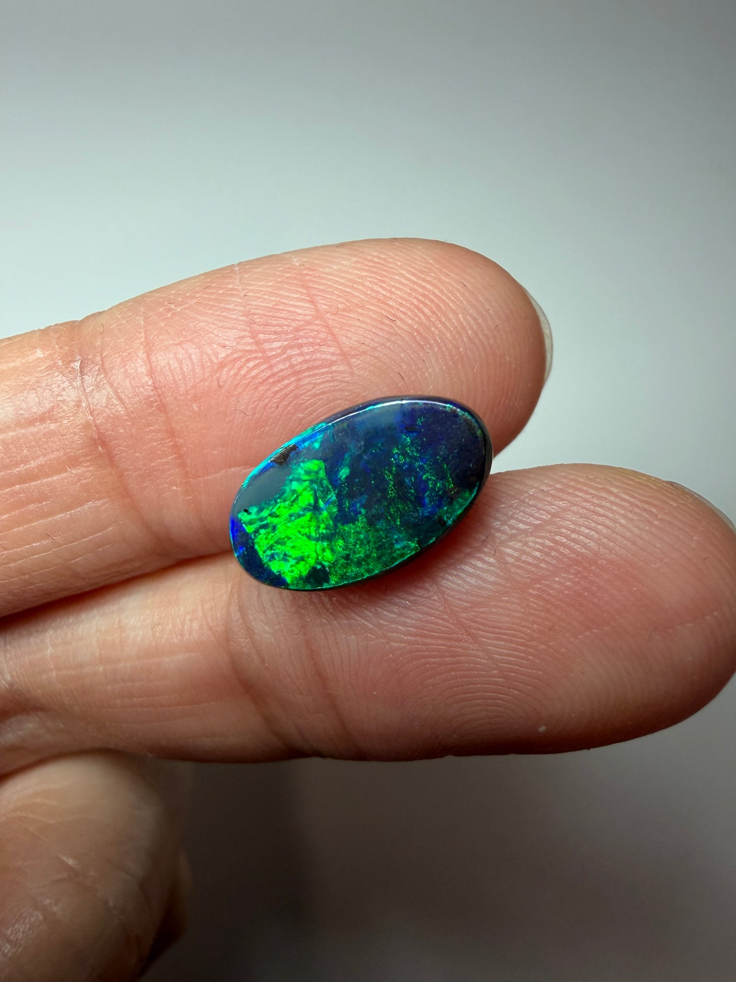 Flickering Fields. Solid Boulder Opal. 3.15 Ct