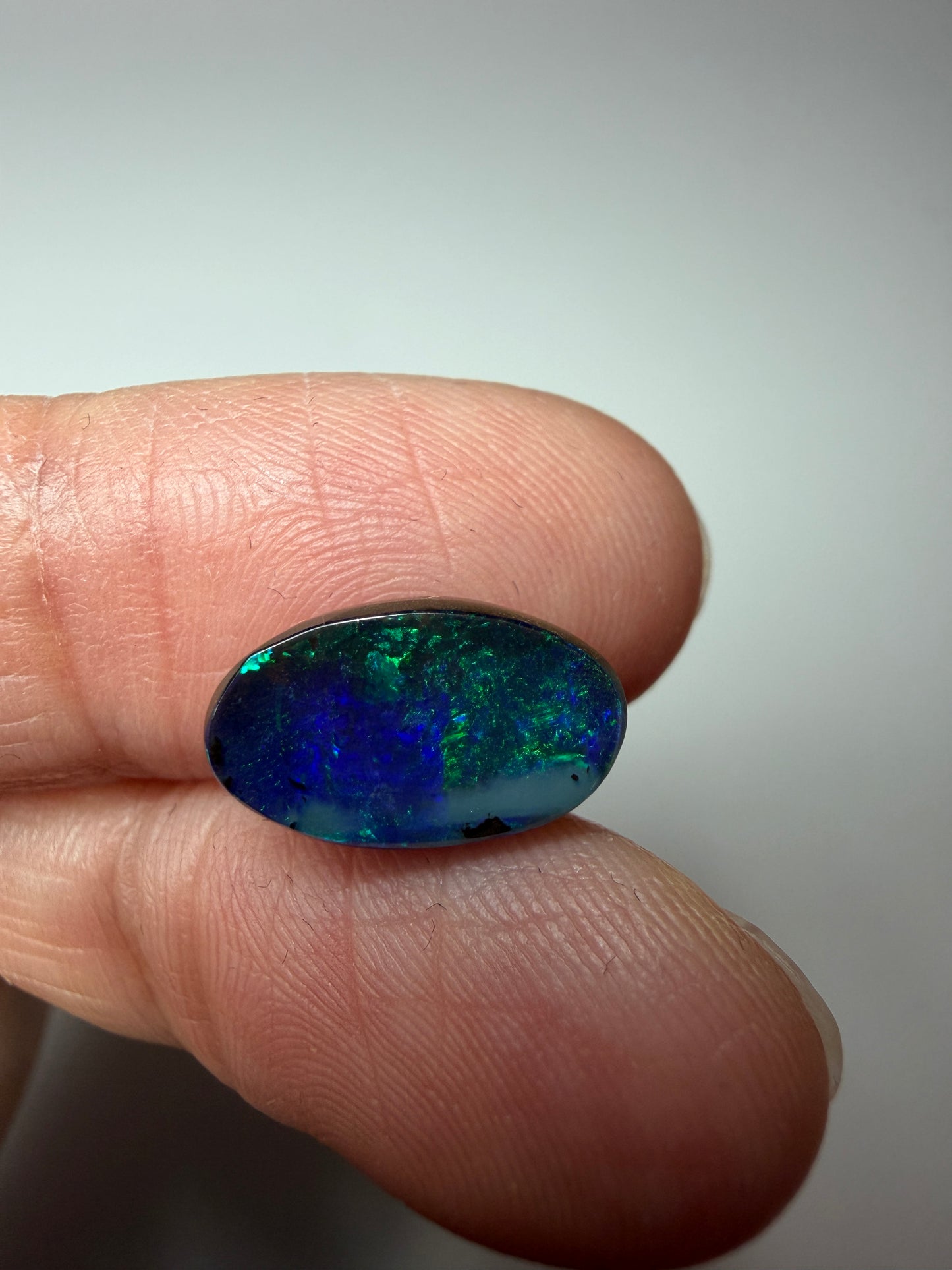 Flickering Fields. Solid Boulder Opal. 3.15 Ct