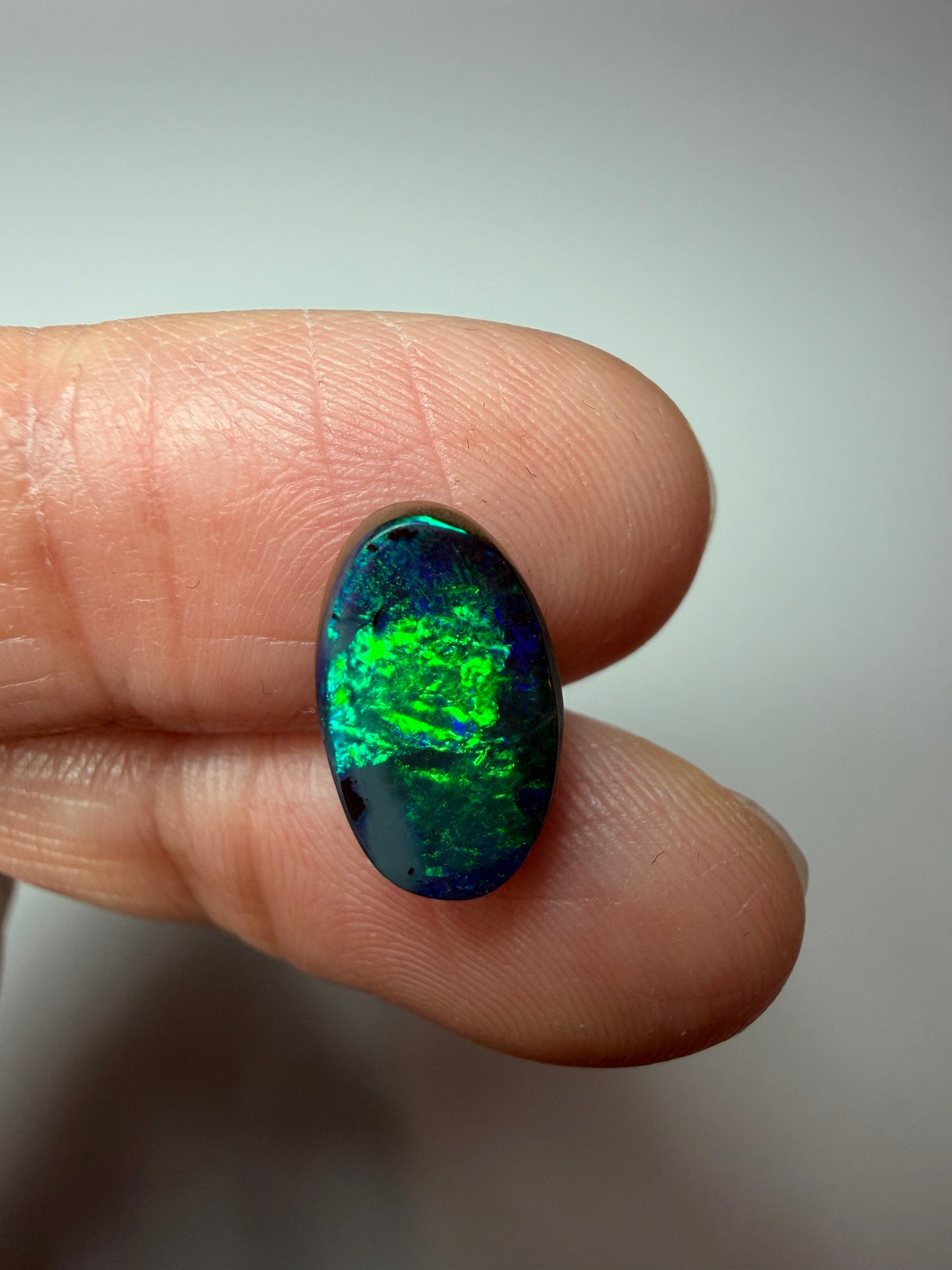 Flickering Fields. Solid Boulder Opal. 3.15 Ct