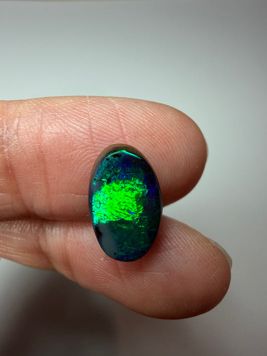 Flickering Fields. Solid Boulder Opal. 3.15 Ct