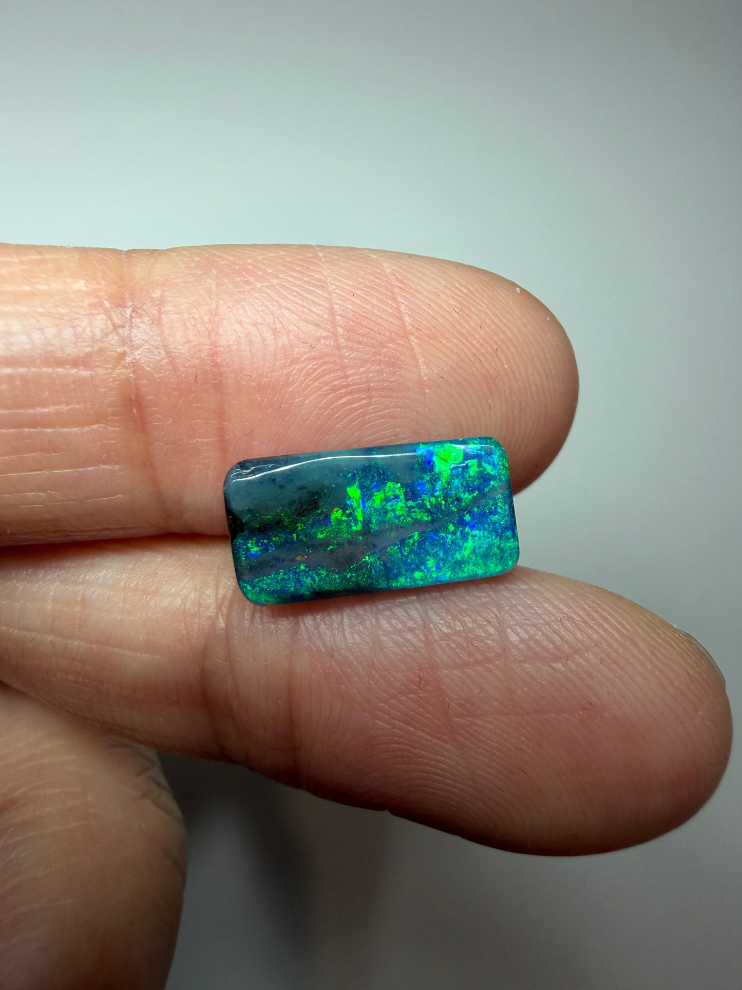 Natural Lines. Solid Boulder Opal. 2.60 Ct