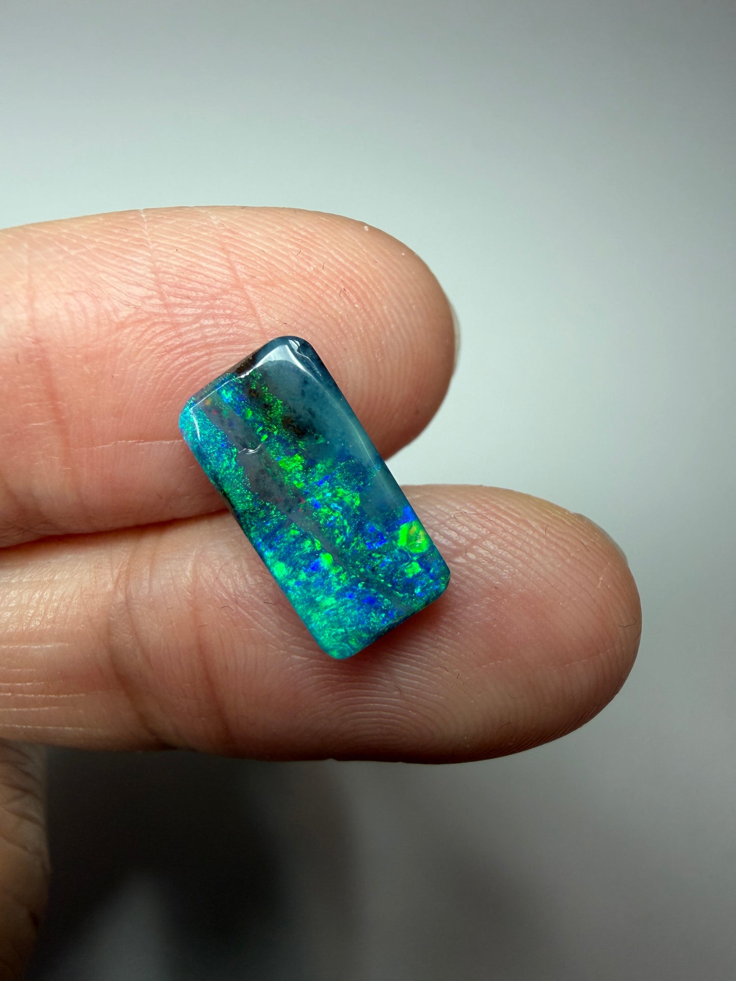 Natural Lines. Solid Boulder Opal. 2.60 Ct