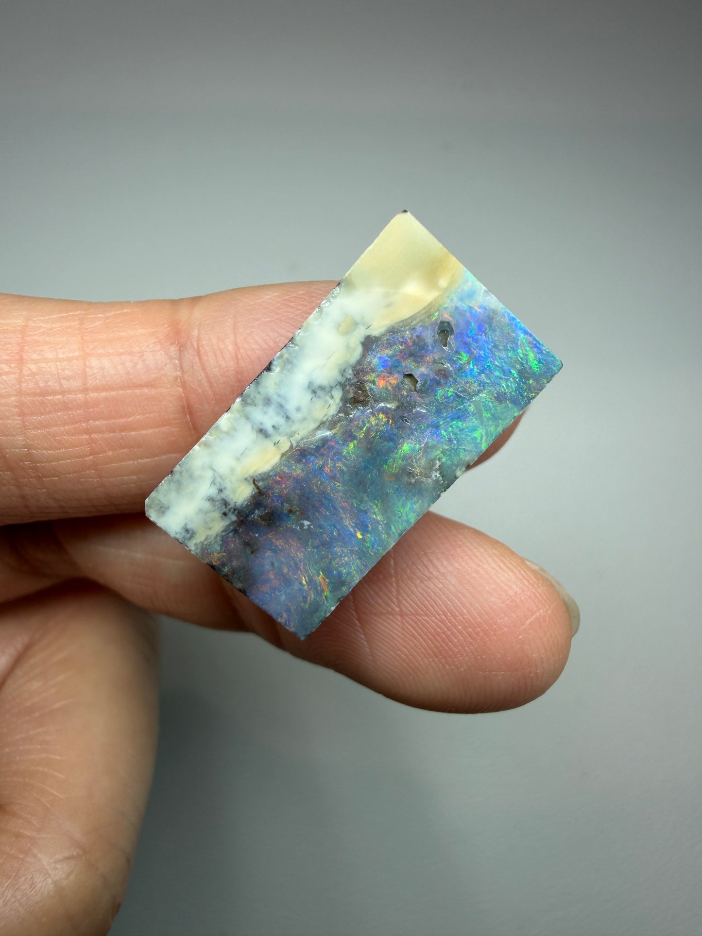 Boulder Opal Natural Single Split. 20.90 Carats