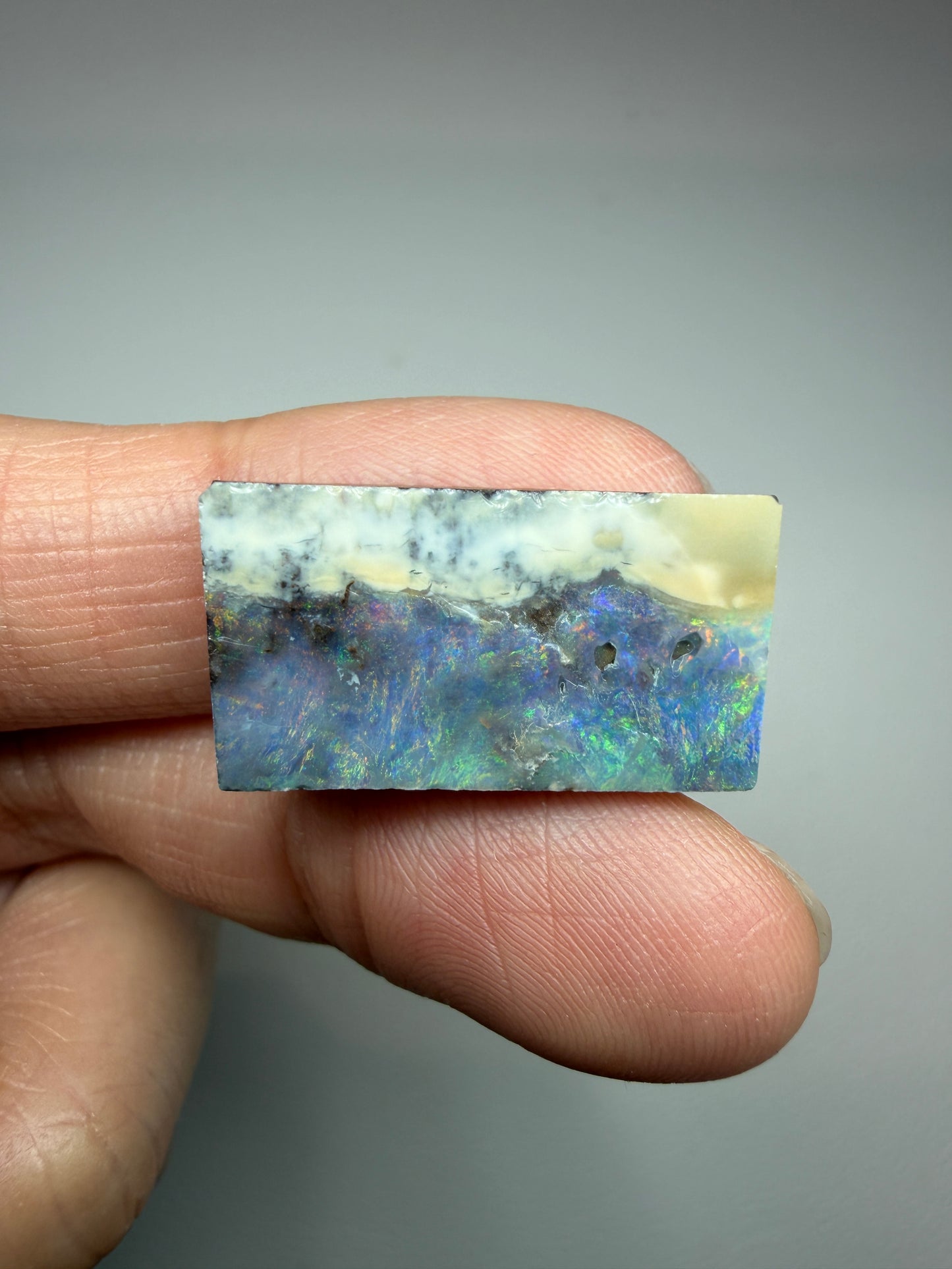 Boulder Opal Natural Single Split. 20.90 Carats