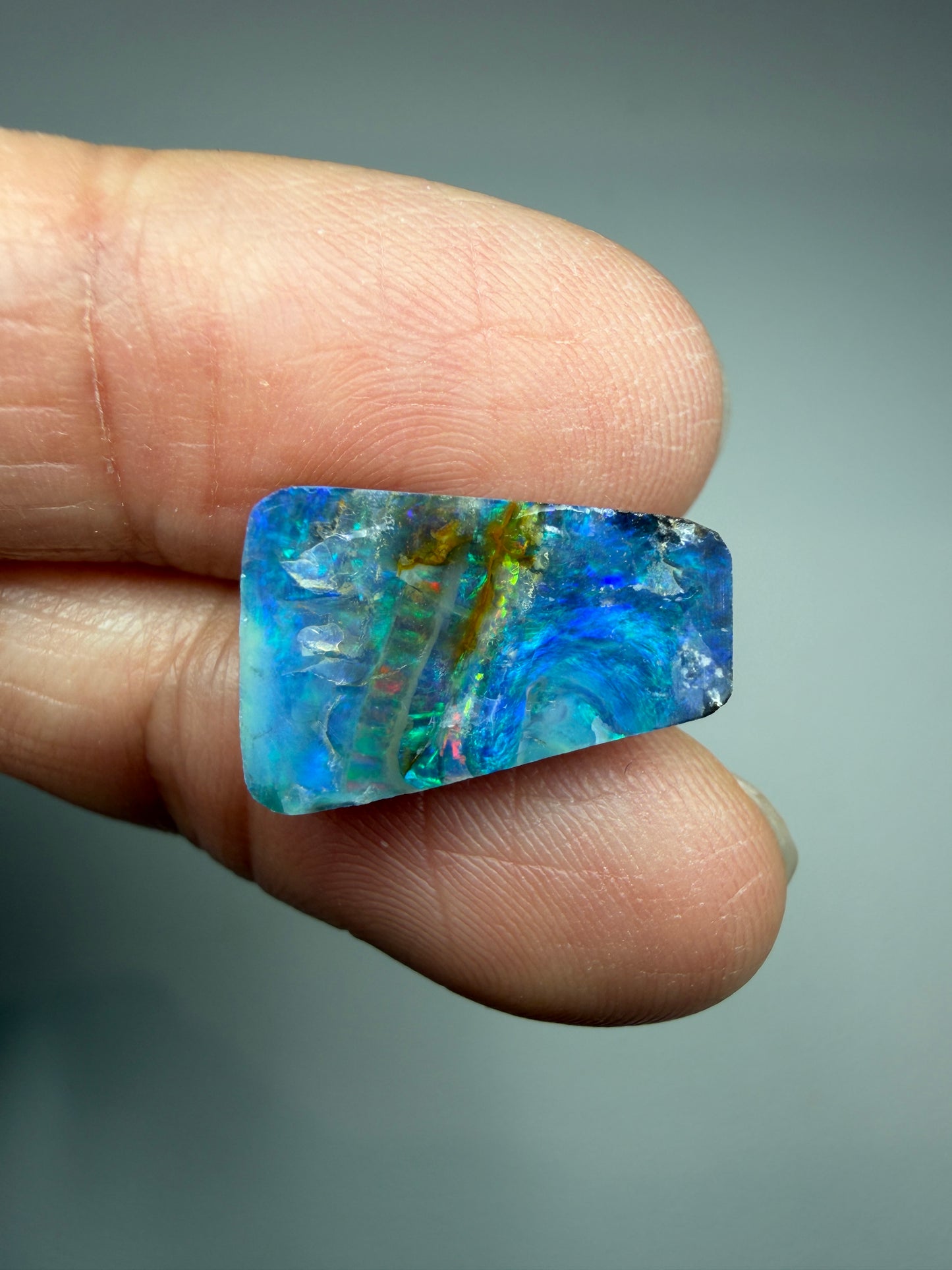 Boulder Opal Natural Single Split. 6.00 Carats