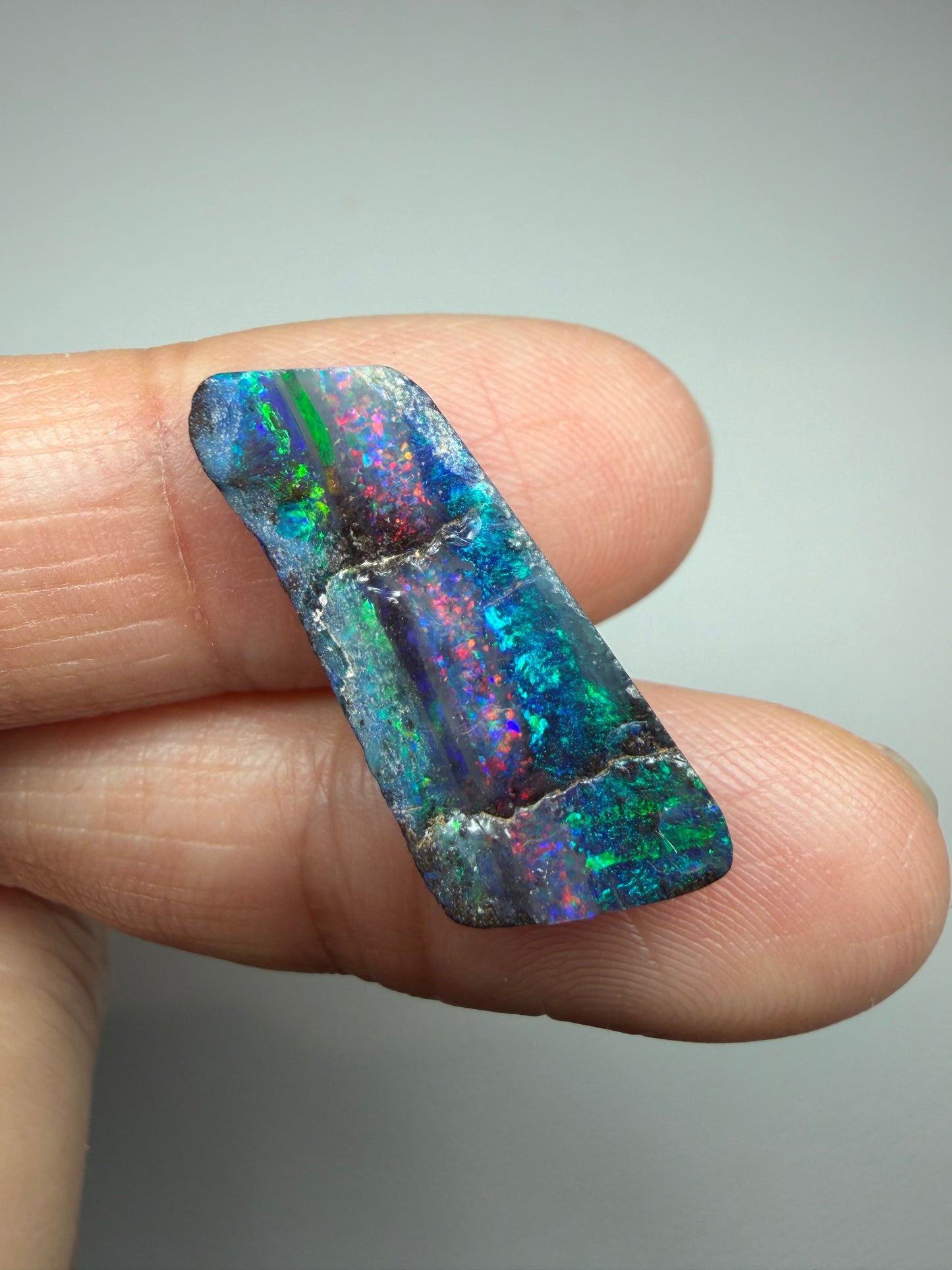 Boulder Opal Natural Single Split. 8.75 Carats