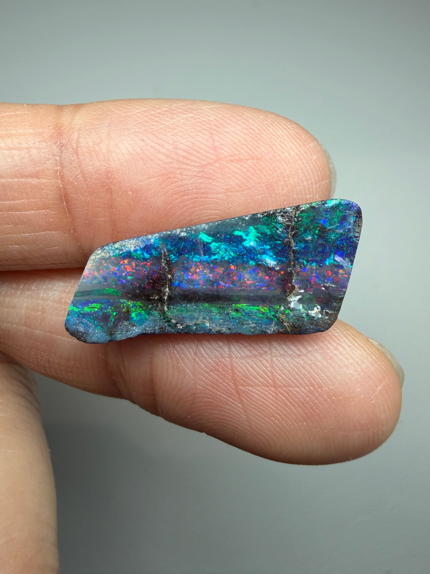 Boulder Opal Natural Single Split. 8.75 Carats
