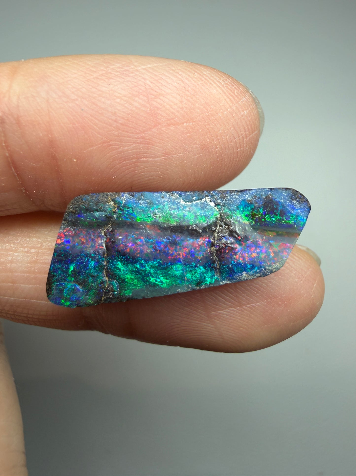 Boulder Opal Natural Single Split. 8.75 Carats