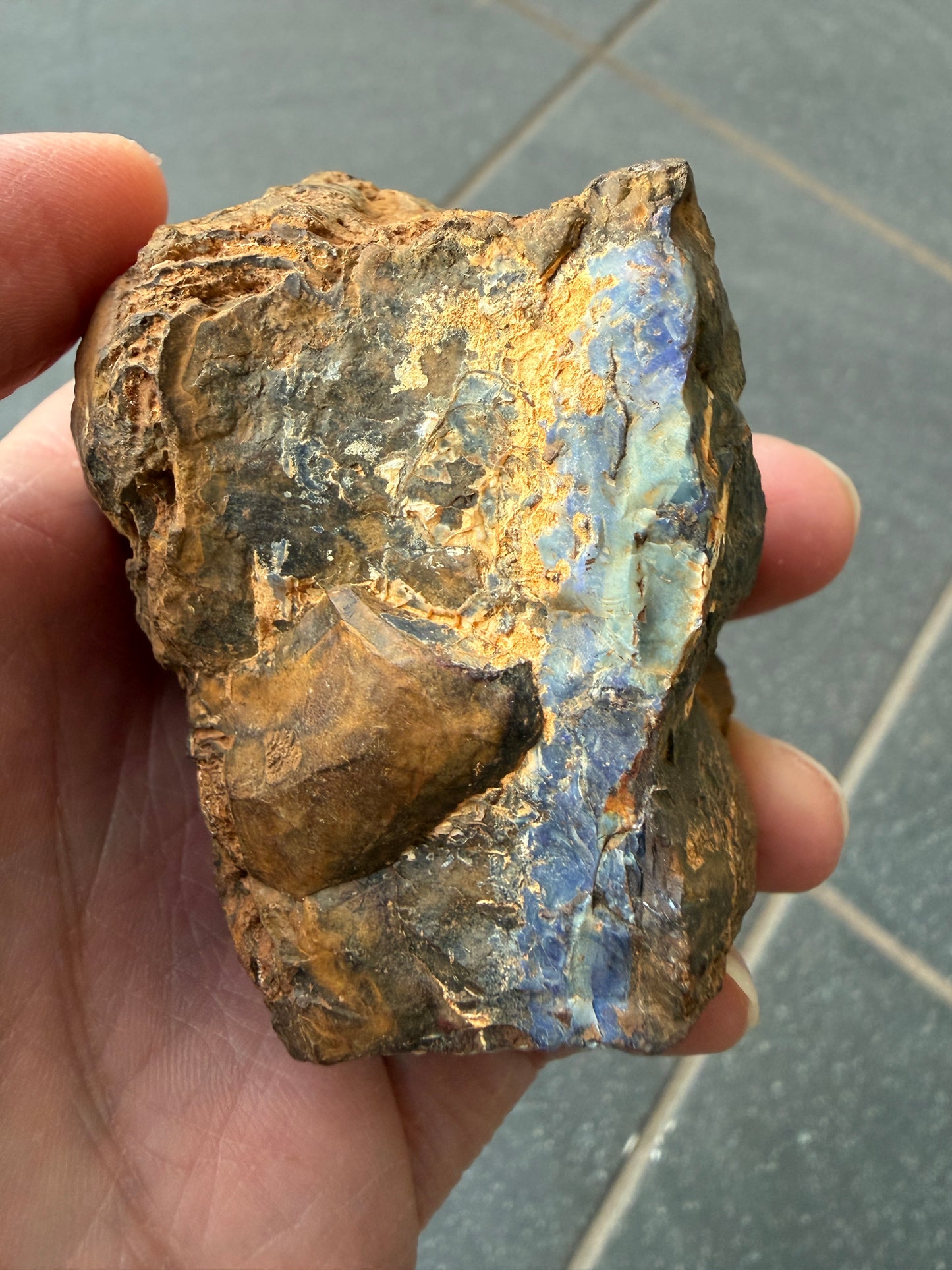 Opal 4 Ways. Rough Boulder Opal Rock. 194 Grams.
