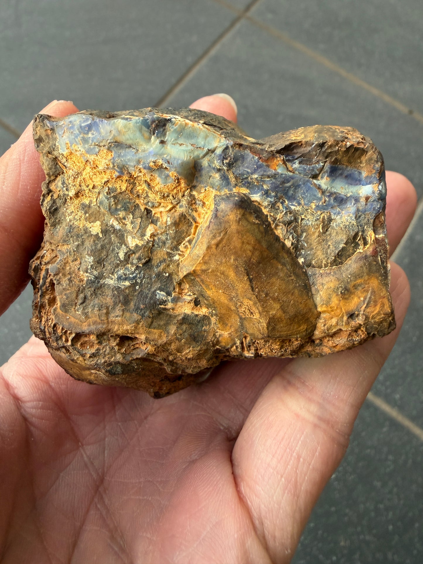 Opal 4 Ways. Rough Boulder Opal Rock. 194 Grams.