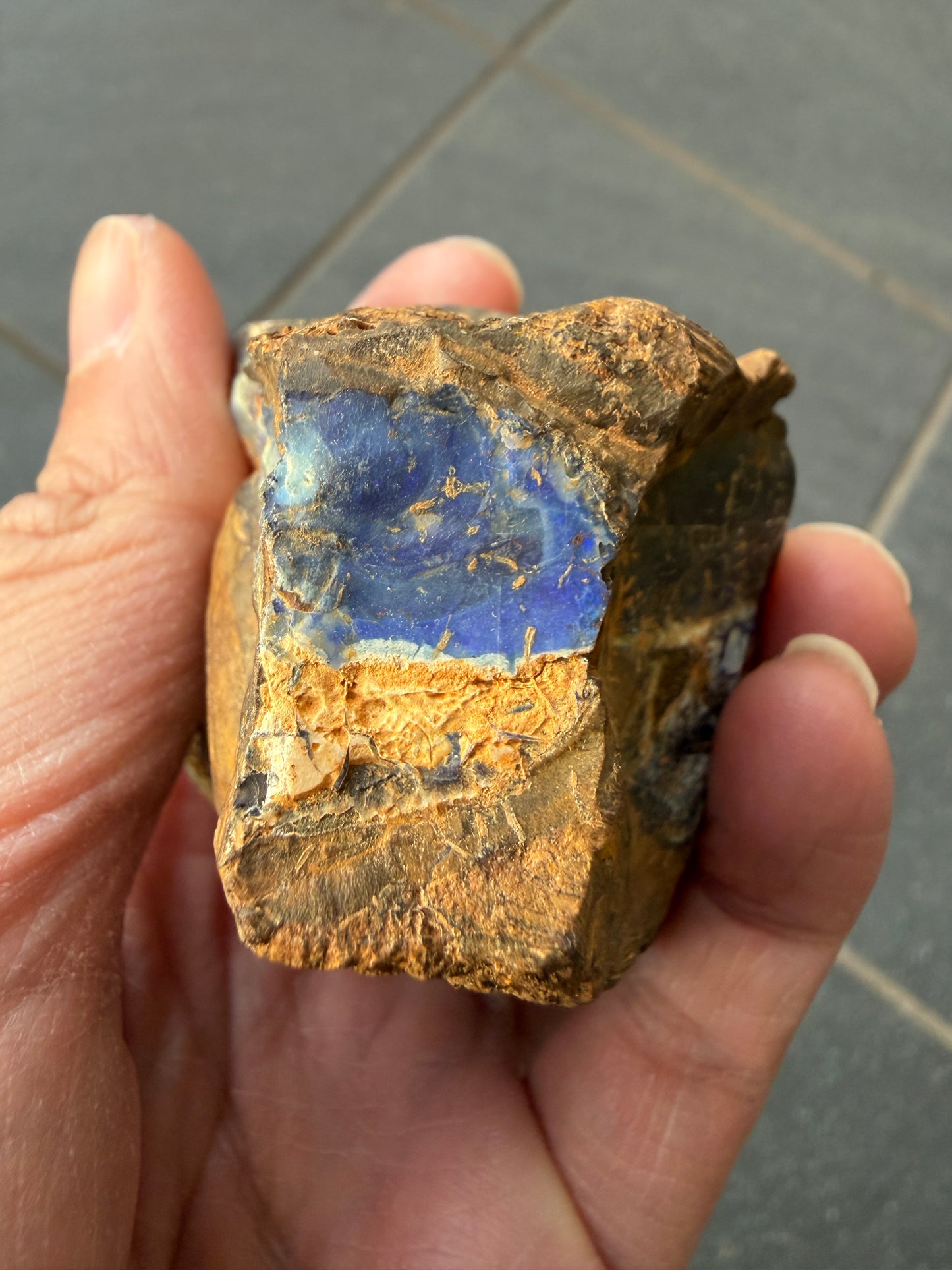 Opal 4 Ways. Rough Boulder Opal Rock. 194 Grams.
