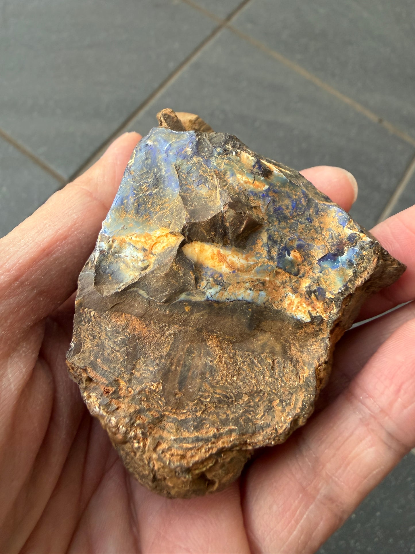 Opal 4 Ways. Rough Boulder Opal Rock. 194 Grams.