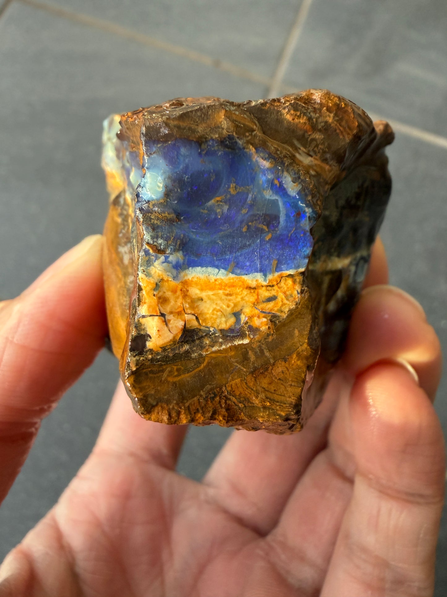 Opal 4 Ways. Rough Boulder Opal Rock. 194 Grams.