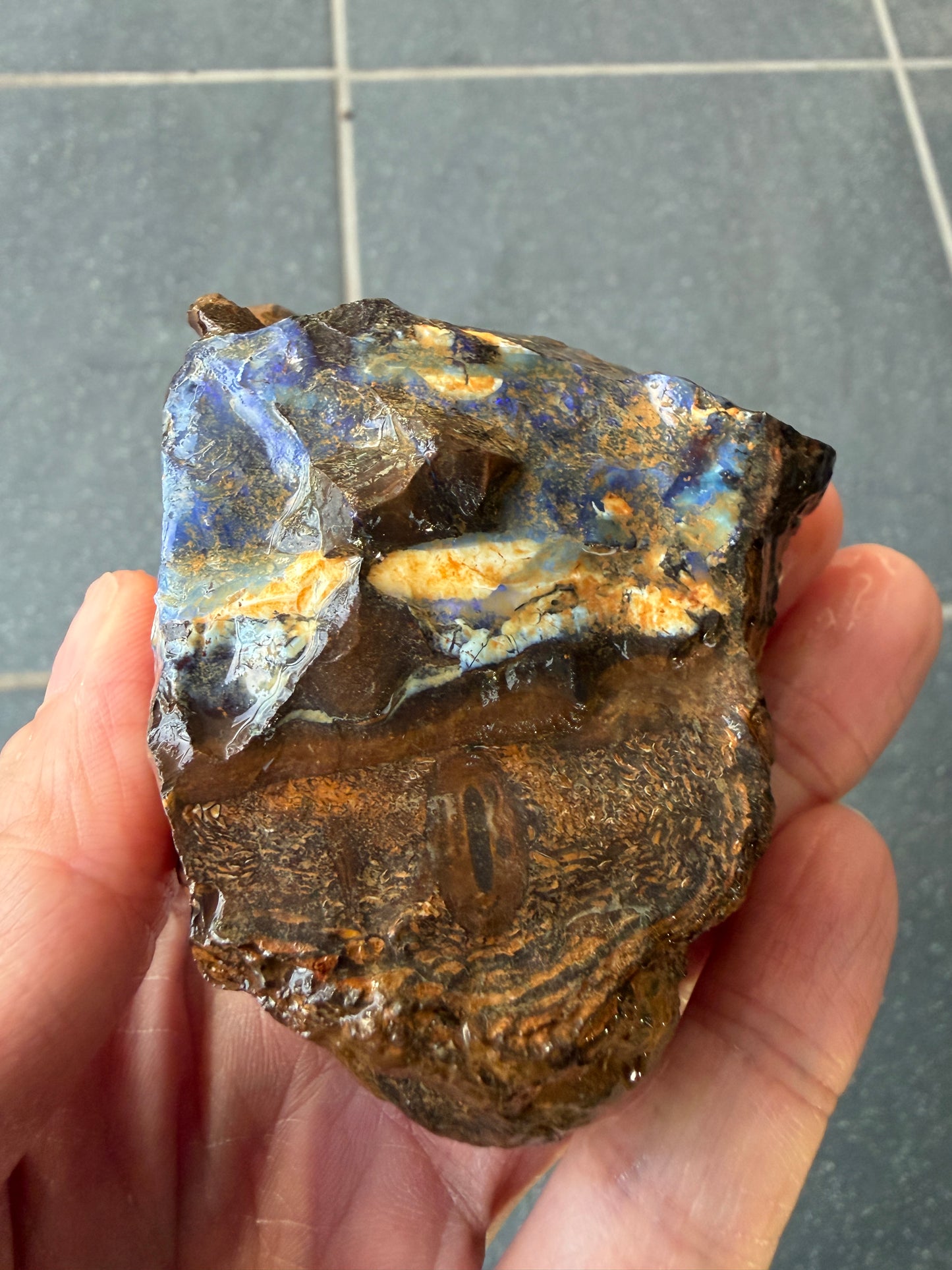 Opal 4 Ways. Rough Boulder Opal Rock. 194 Grams.