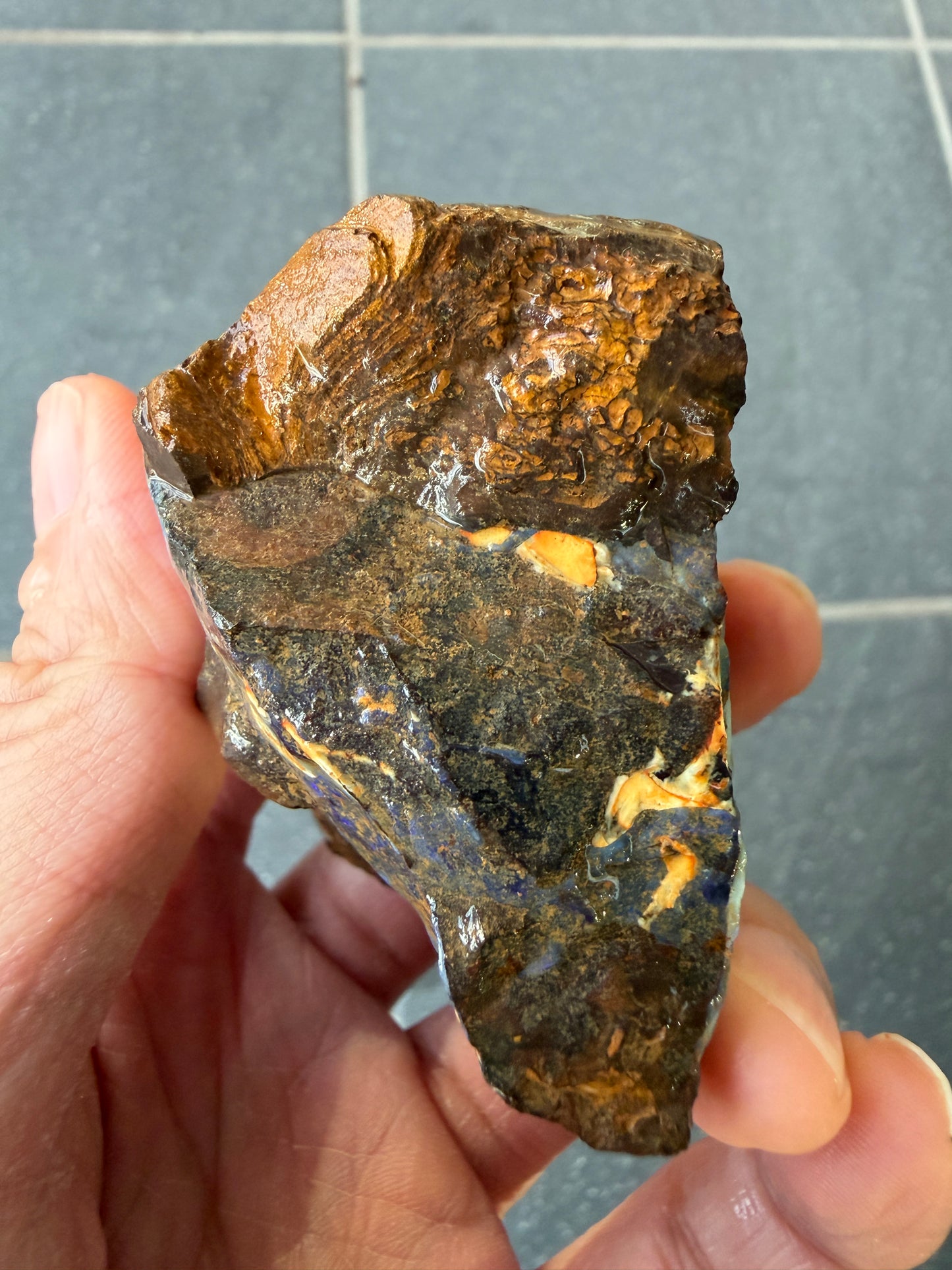 Opal 4 Ways. Rough Boulder Opal Rock. 194 Grams.