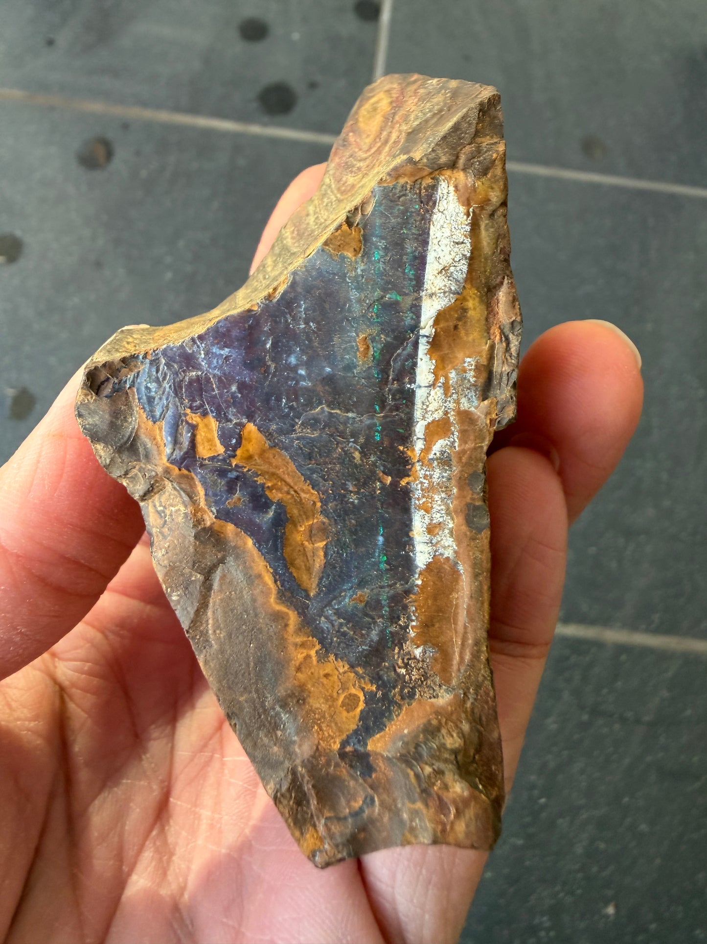 Sailing Ship. Rough Boulder Opal Rock. 175 Grams.