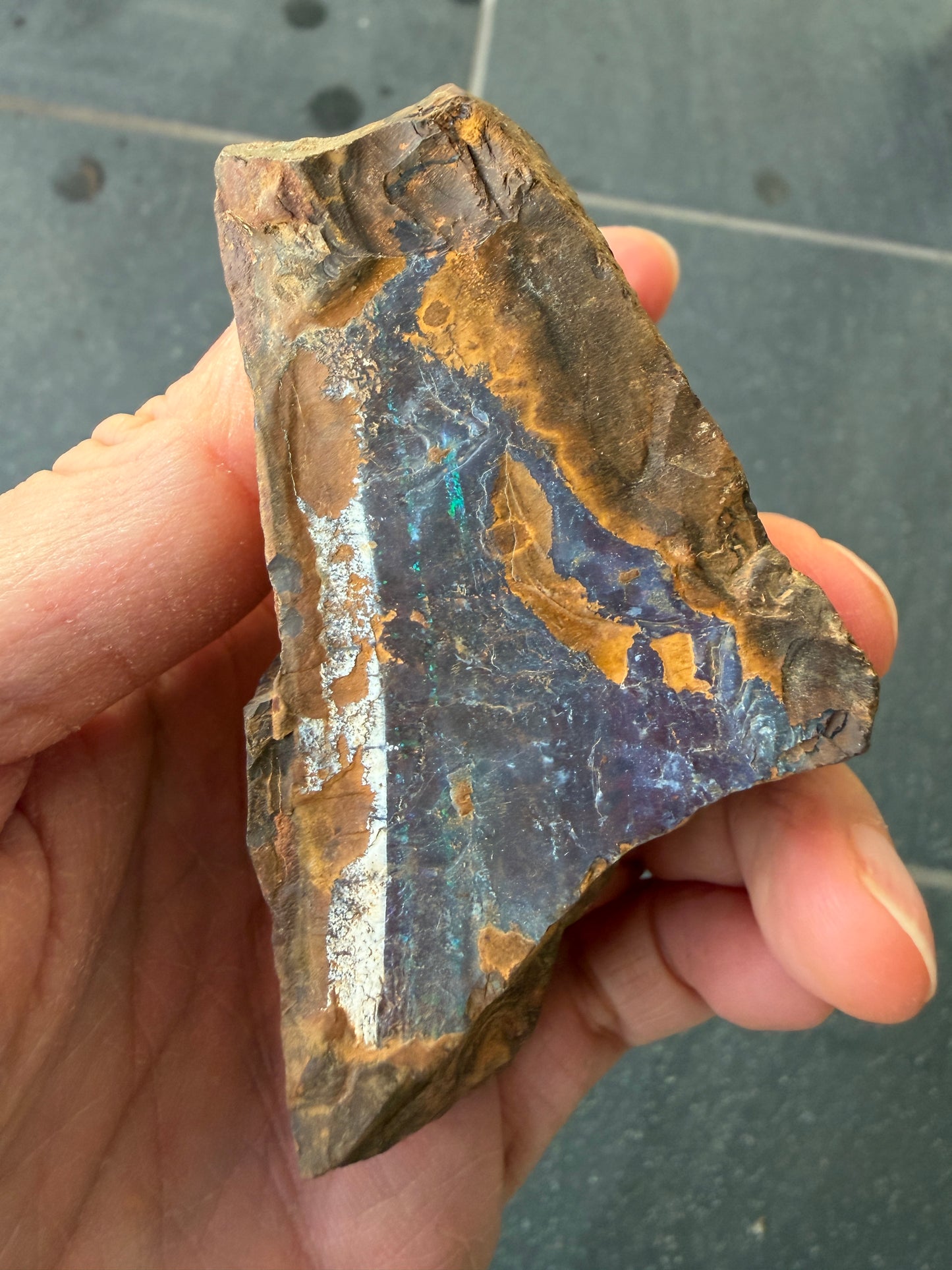 Sailing Ship. Rough Boulder Opal Rock. 175 Grams.