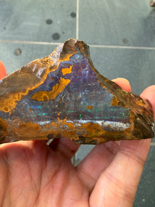 Sailing Ship. Rough Boulder Opal Rock. 175 Grams.