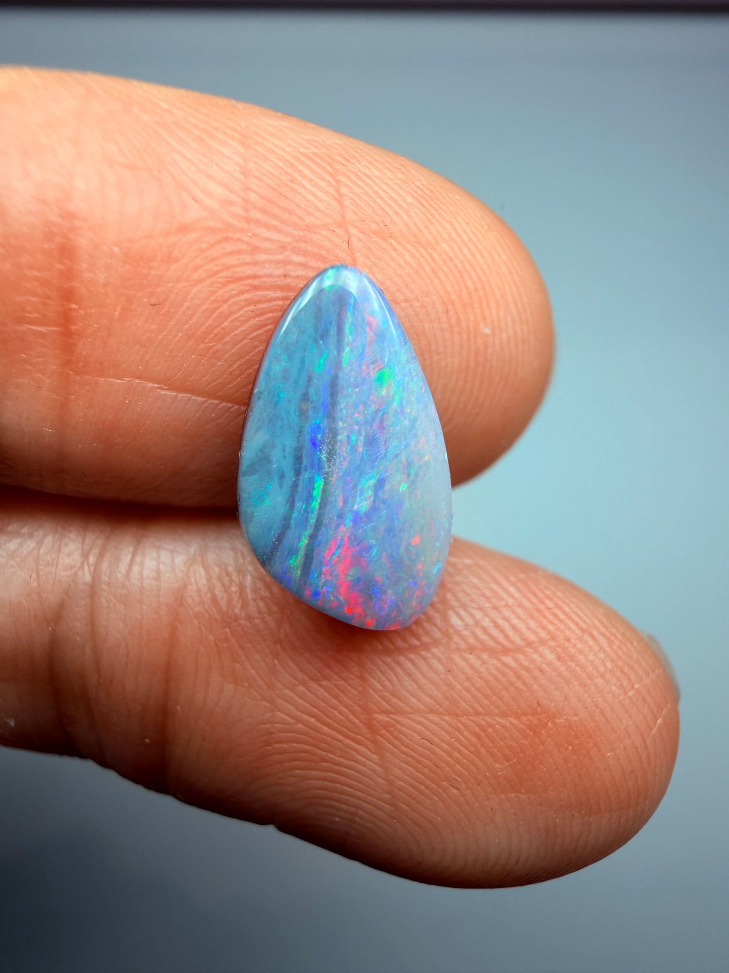 Red Flame. Solid Boulder Opal. 2.10 Ct