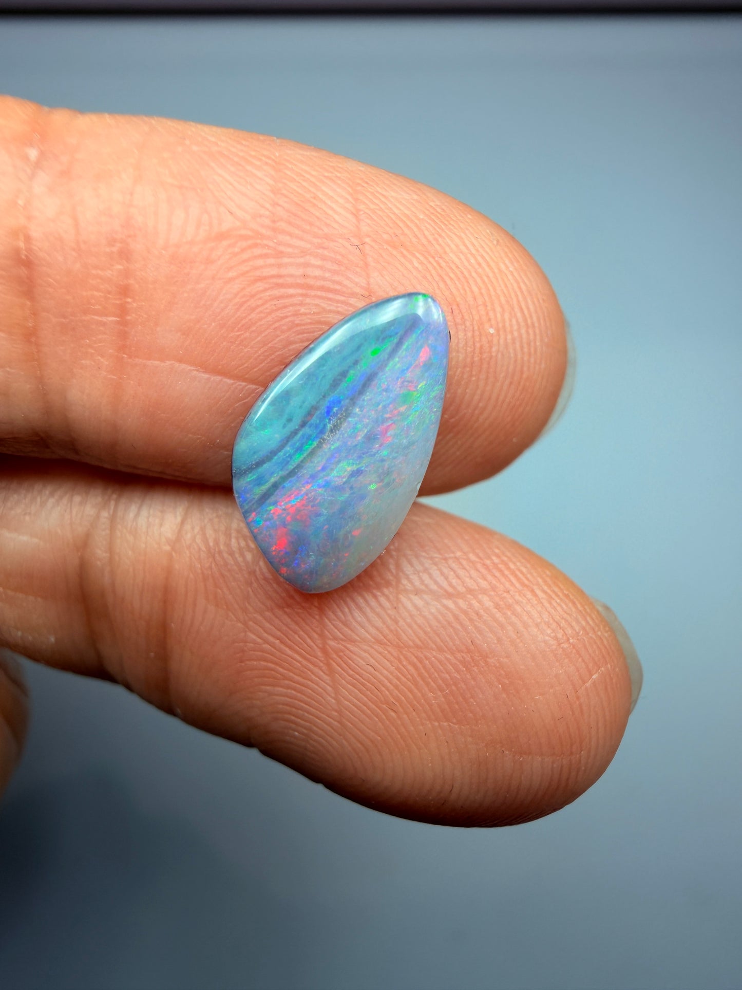 Red Flame. Solid Boulder Opal. 2.10 Ct