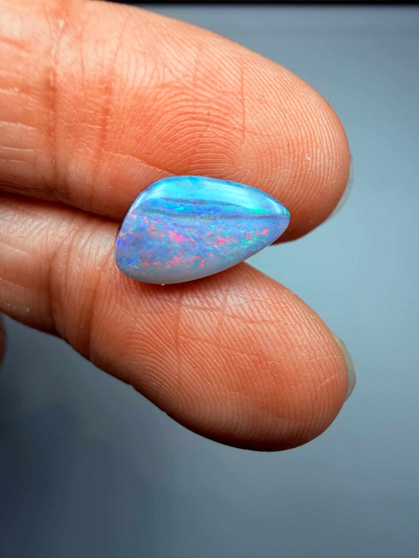 Red Flame. Solid Boulder Opal. 2.10 Ct